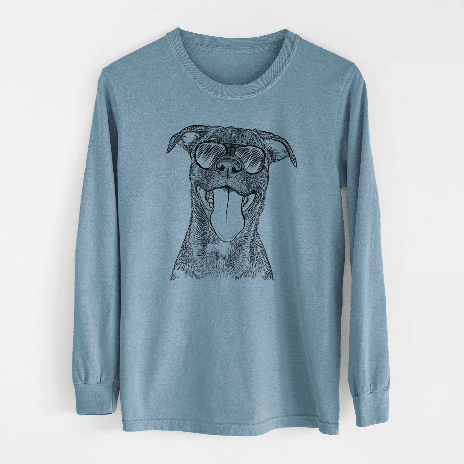 Aviators Harley the Pitbull Mix - Heavyweight 100% Cotton Long Sleeve