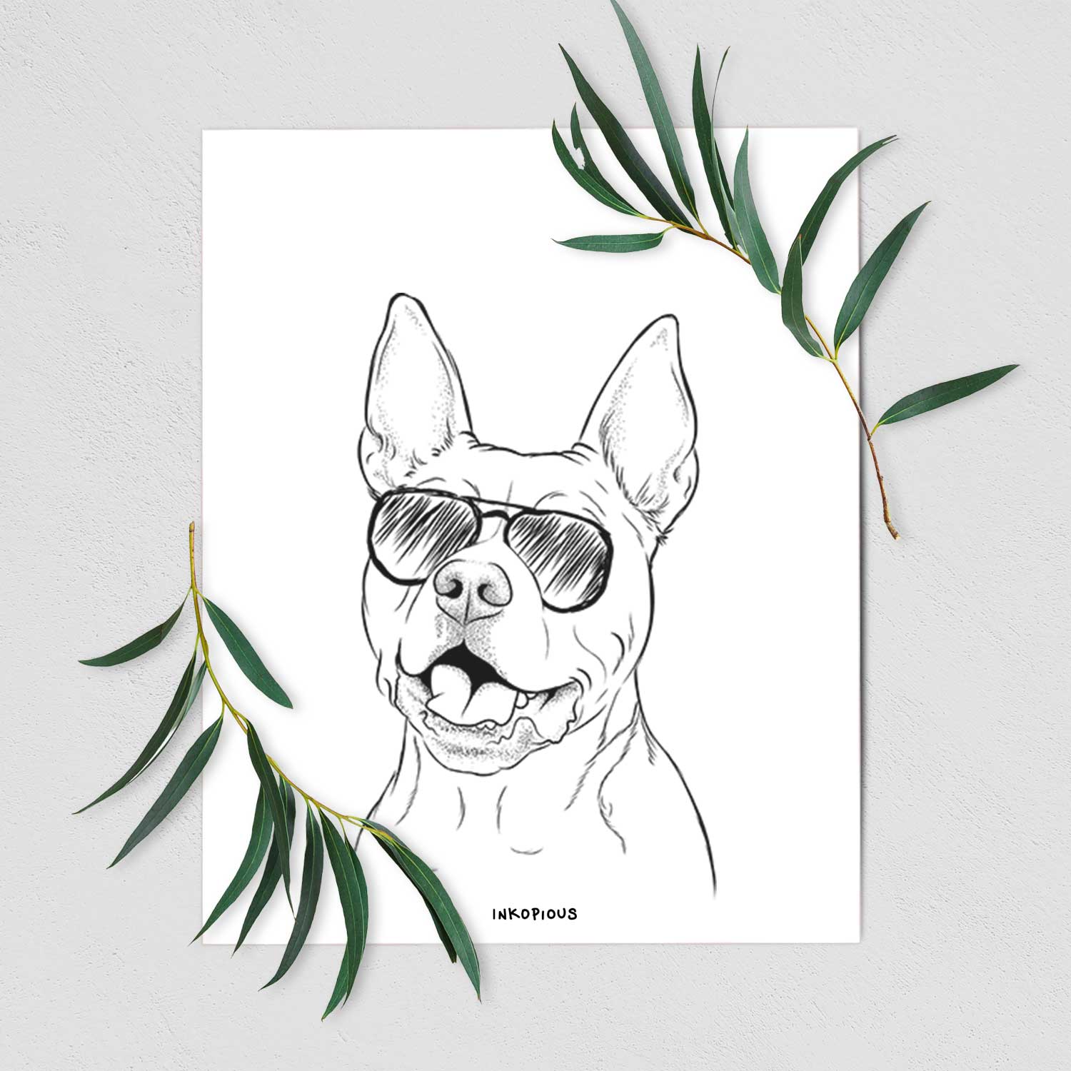 Harley the Pitbull Art Print