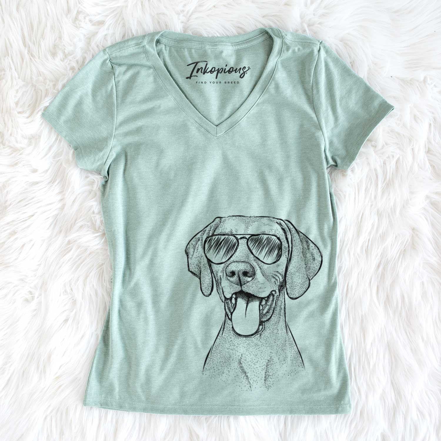 Aviator Harper the Vizsla - Women's V-neck Shirt