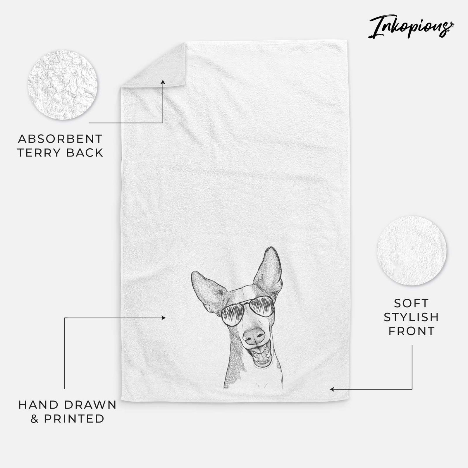 Havok the Ibizan Hound Decorative Hand Towel