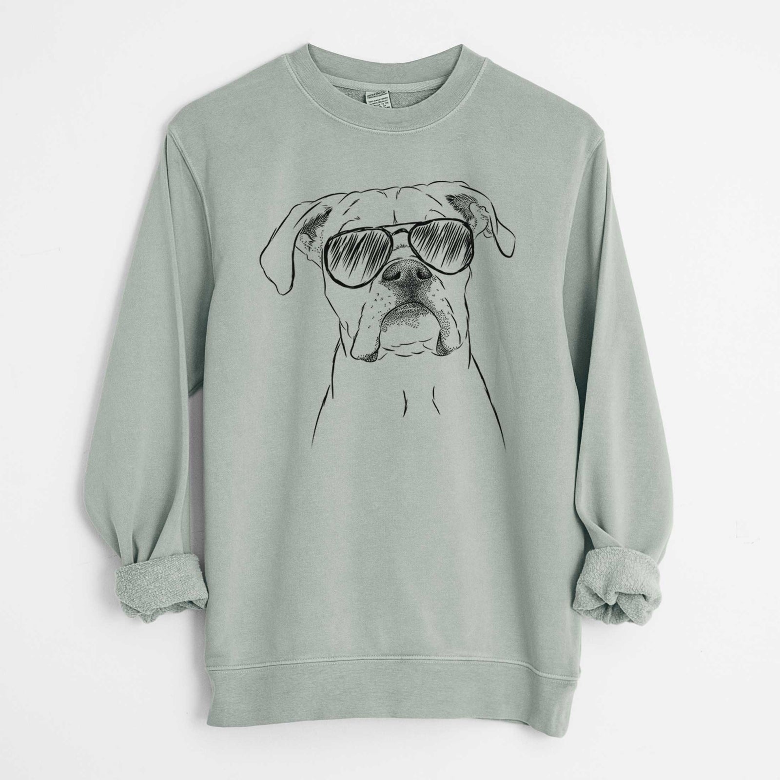 Aviator Henley the Boxer - Unisex Pigment Dyed Crew Sweatshirt