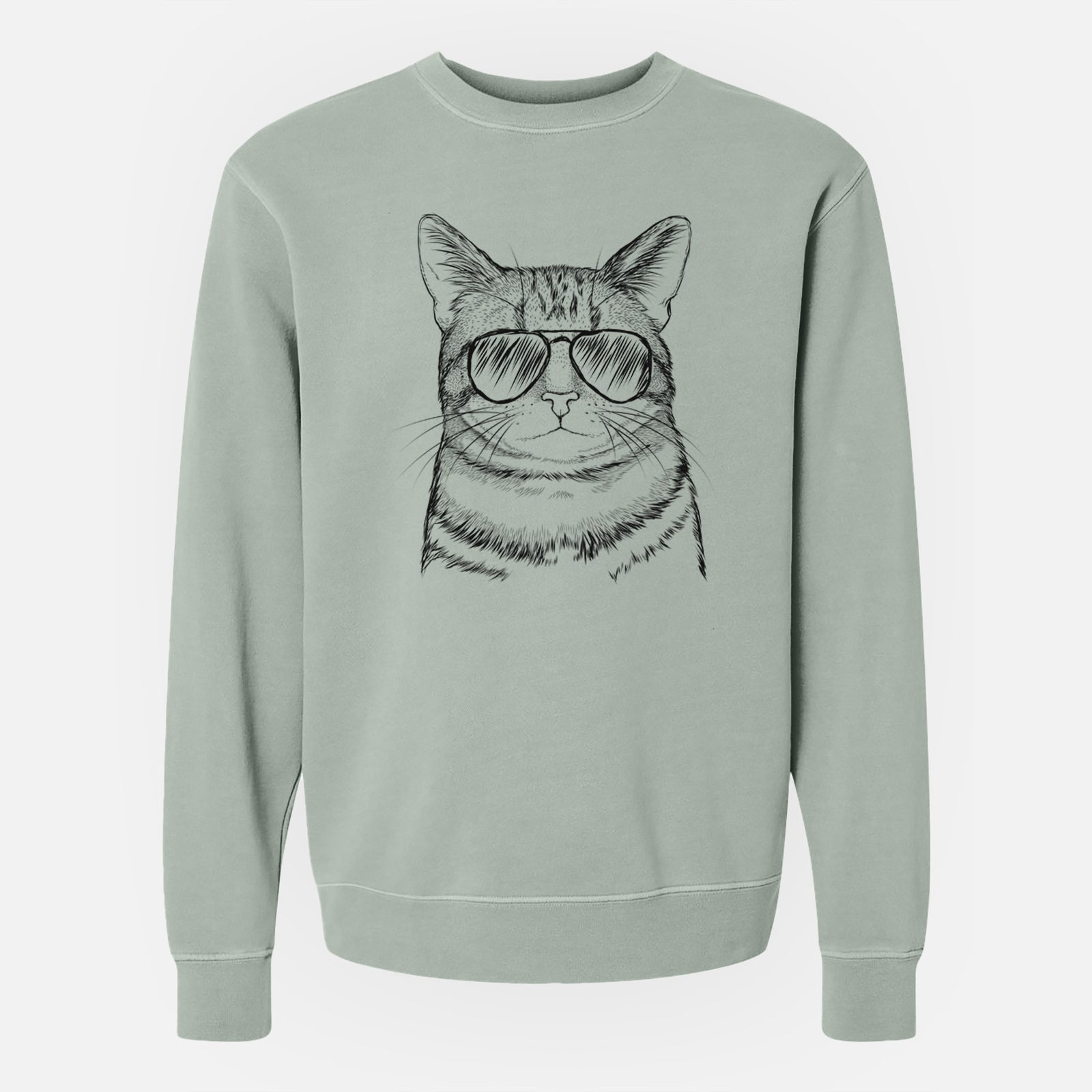 Aviator Henry the Bengal - Unisex Pigment Dyed Crew Sweatshirt