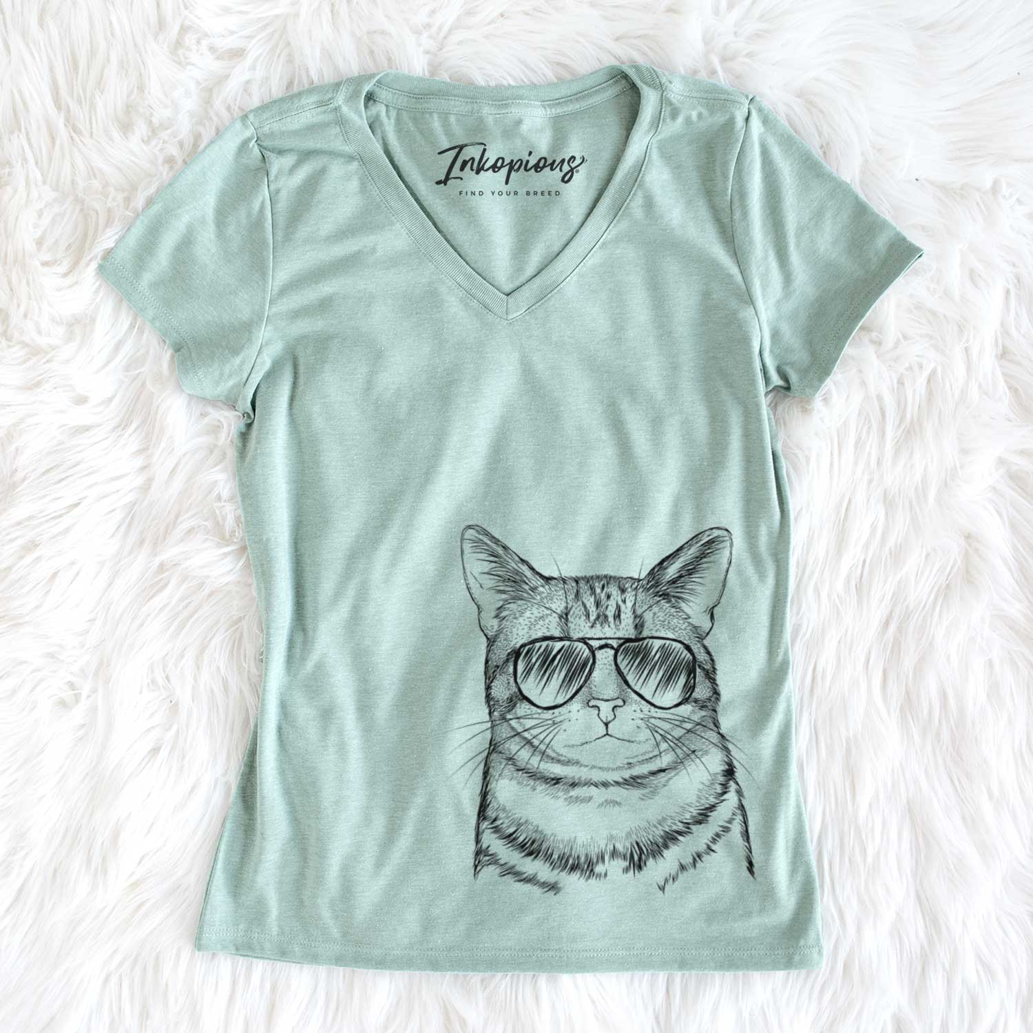 Aviator Henry the Bengal - Women's V-neck Shirt
