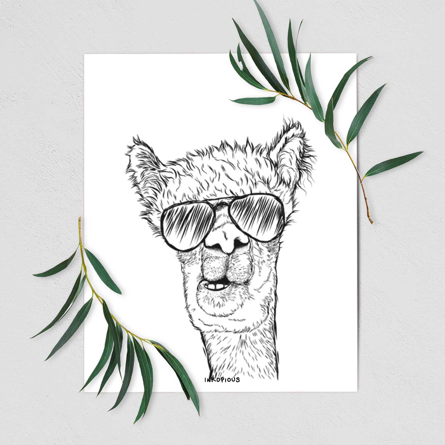Henry the Alpaca Art Print