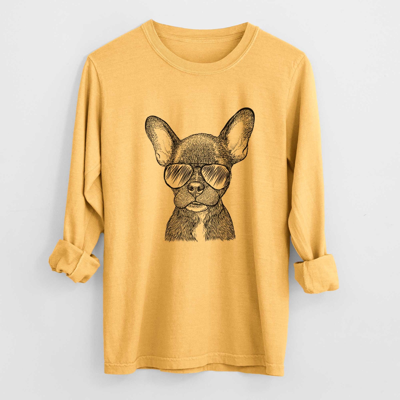 Aviators Henry the French Bulldog - Heavyweight 100% Cotton Long Sleeve