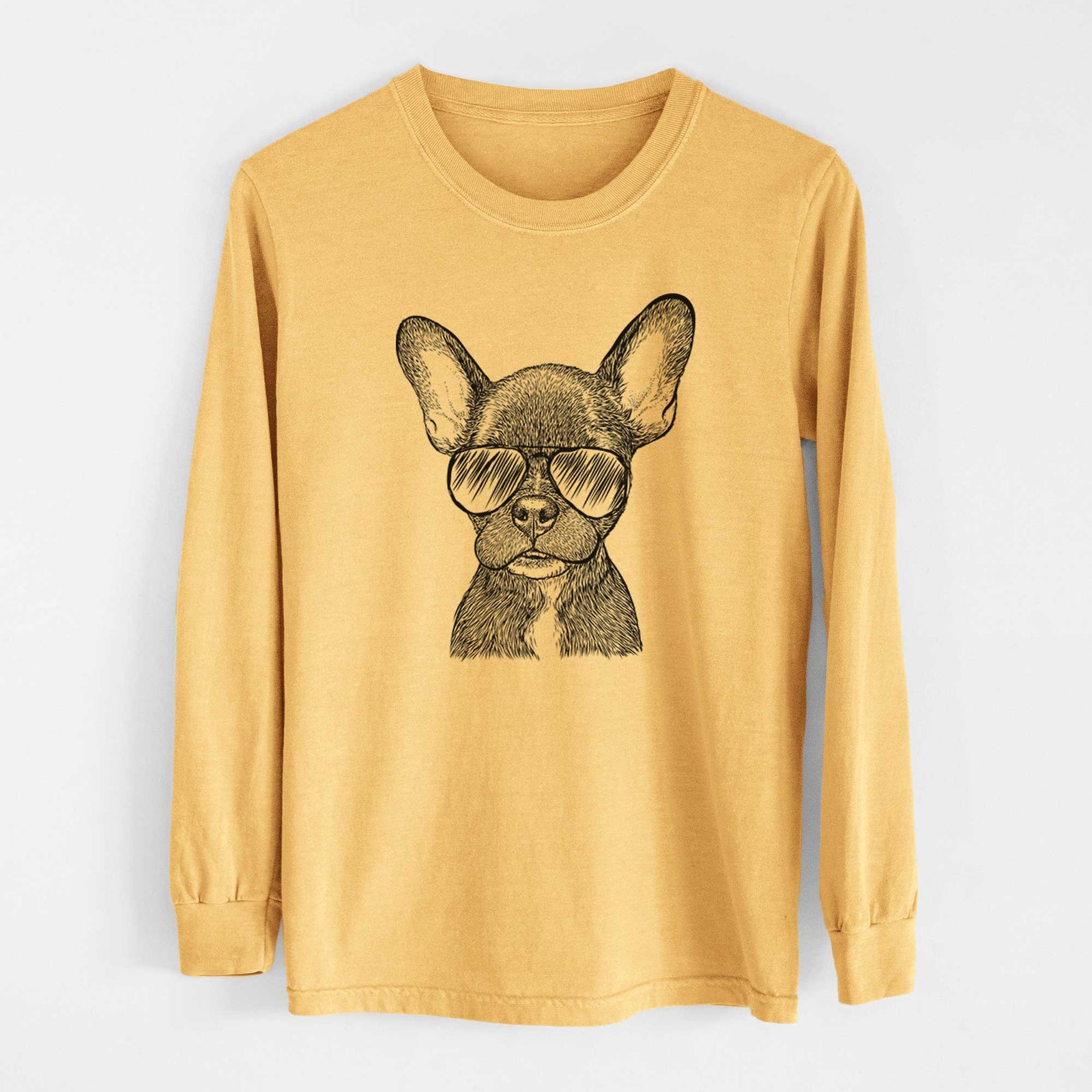 Aviators Henry the French Bulldog - Heavyweight 100% Cotton Long Sleeve