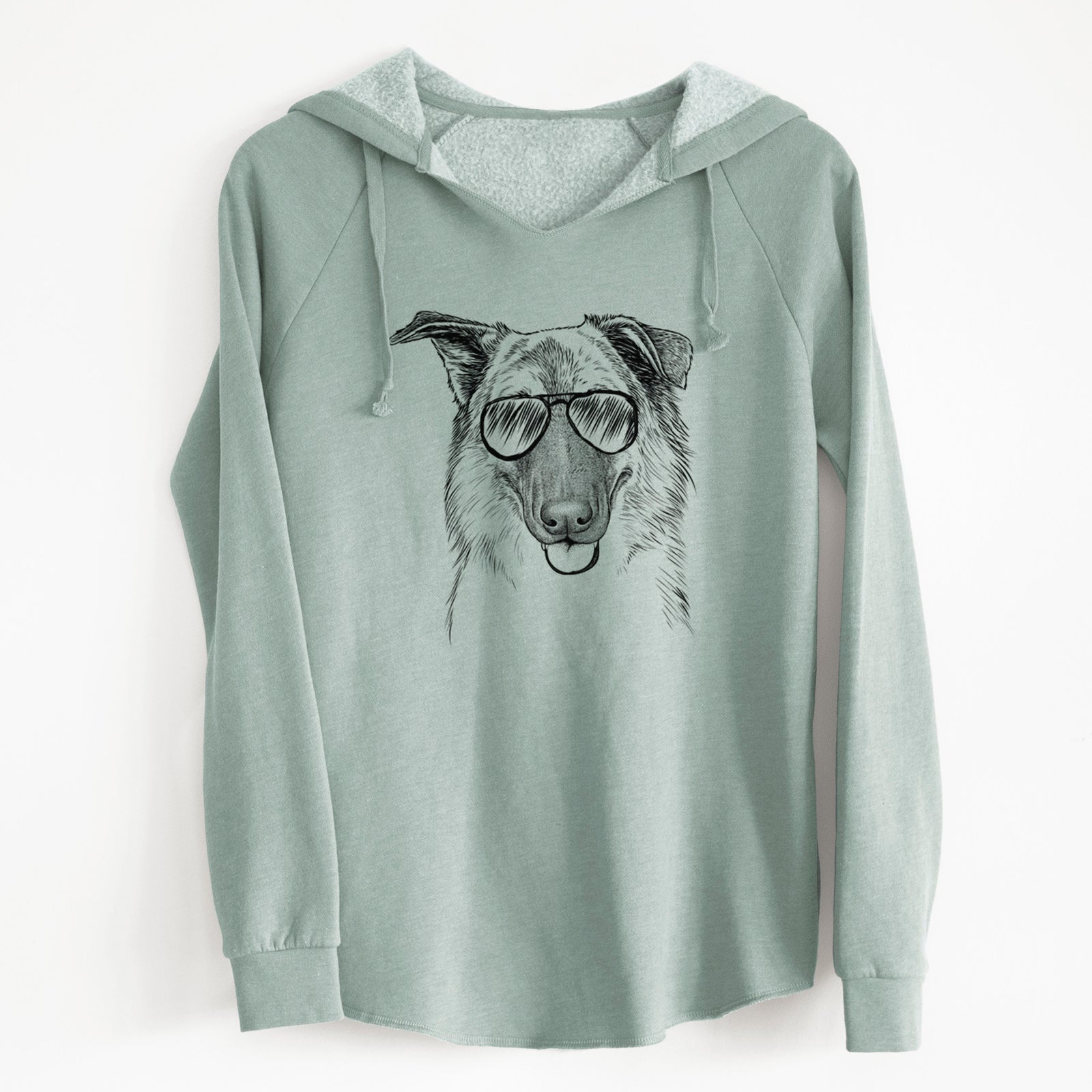 Aviator Henry the German Shepherd - Cali Wave Hooded Sweatshirt