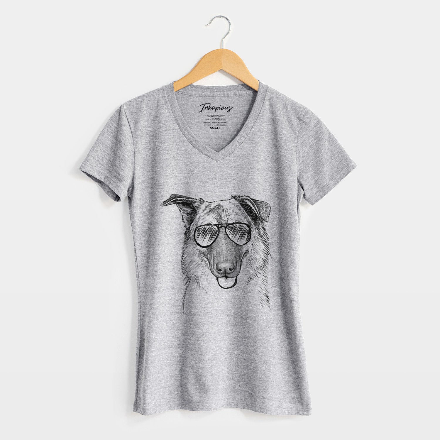 Aviator Henry the German Shepherd - Women's V-neck Shirt