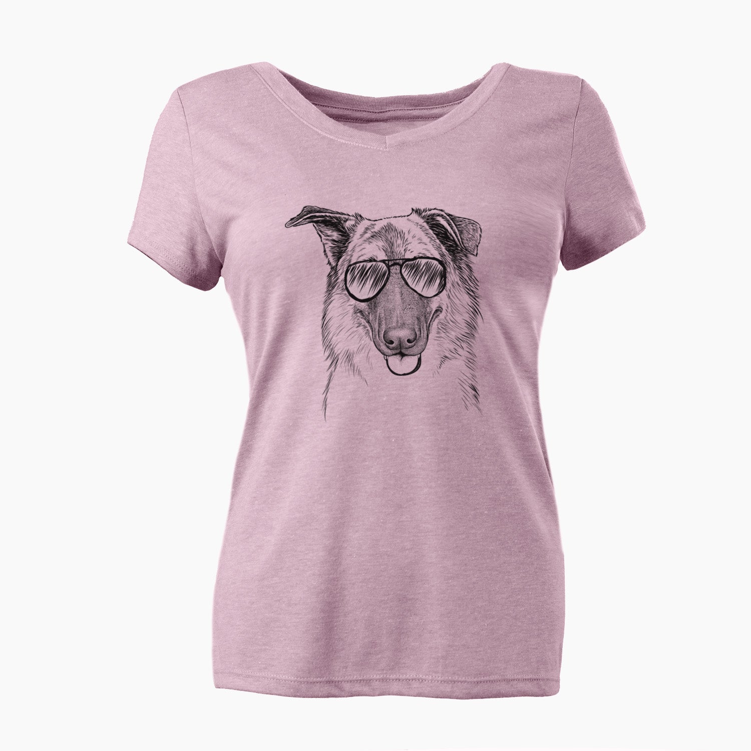 Aviator Henry the German Shepherd - Women's V-neck Shirt