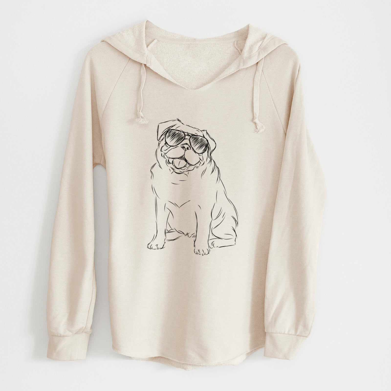Aviator Higgins the Pug - Cali Wave Hooded Sweatshirt