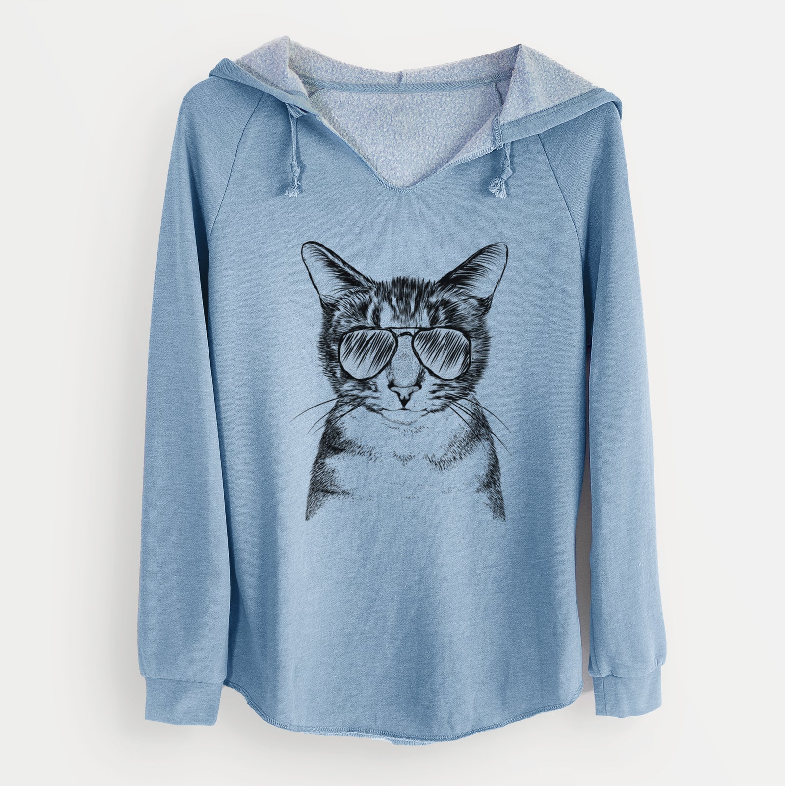 Aviator Hobbes the Tabby Cat - Cali Wave Hooded Sweatshirt