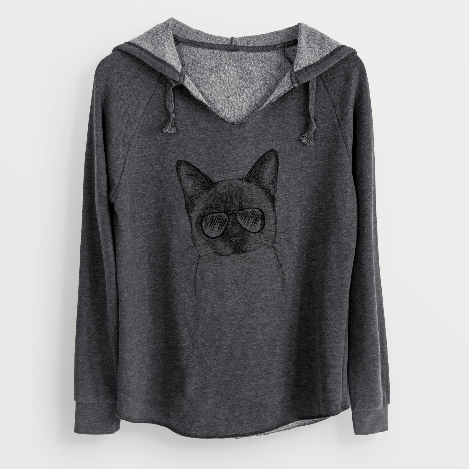 Aviator Hoggle the Siamese Cat - Cali Wave Hooded Sweatshirt