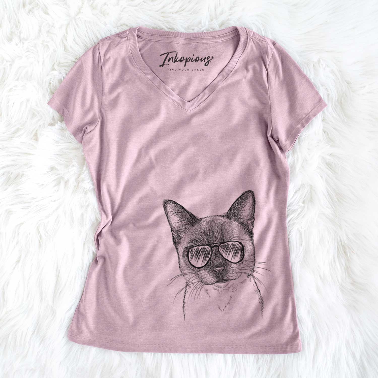 Hoggle the Siamese Cat - Women's V-neck Shirt