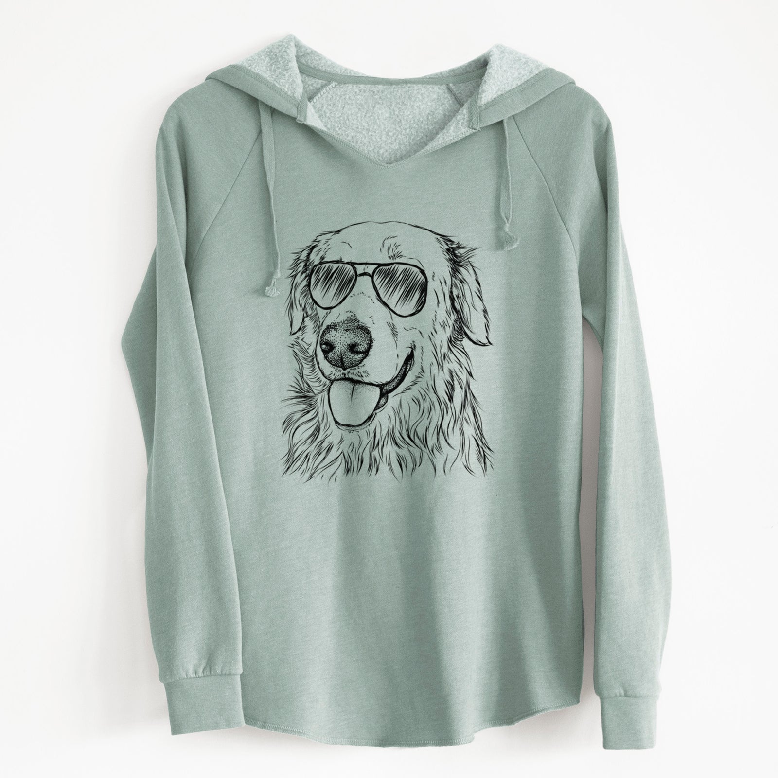 Aviator Hopper the Golden Retriever - Cali Wave Hooded Sweatshirt