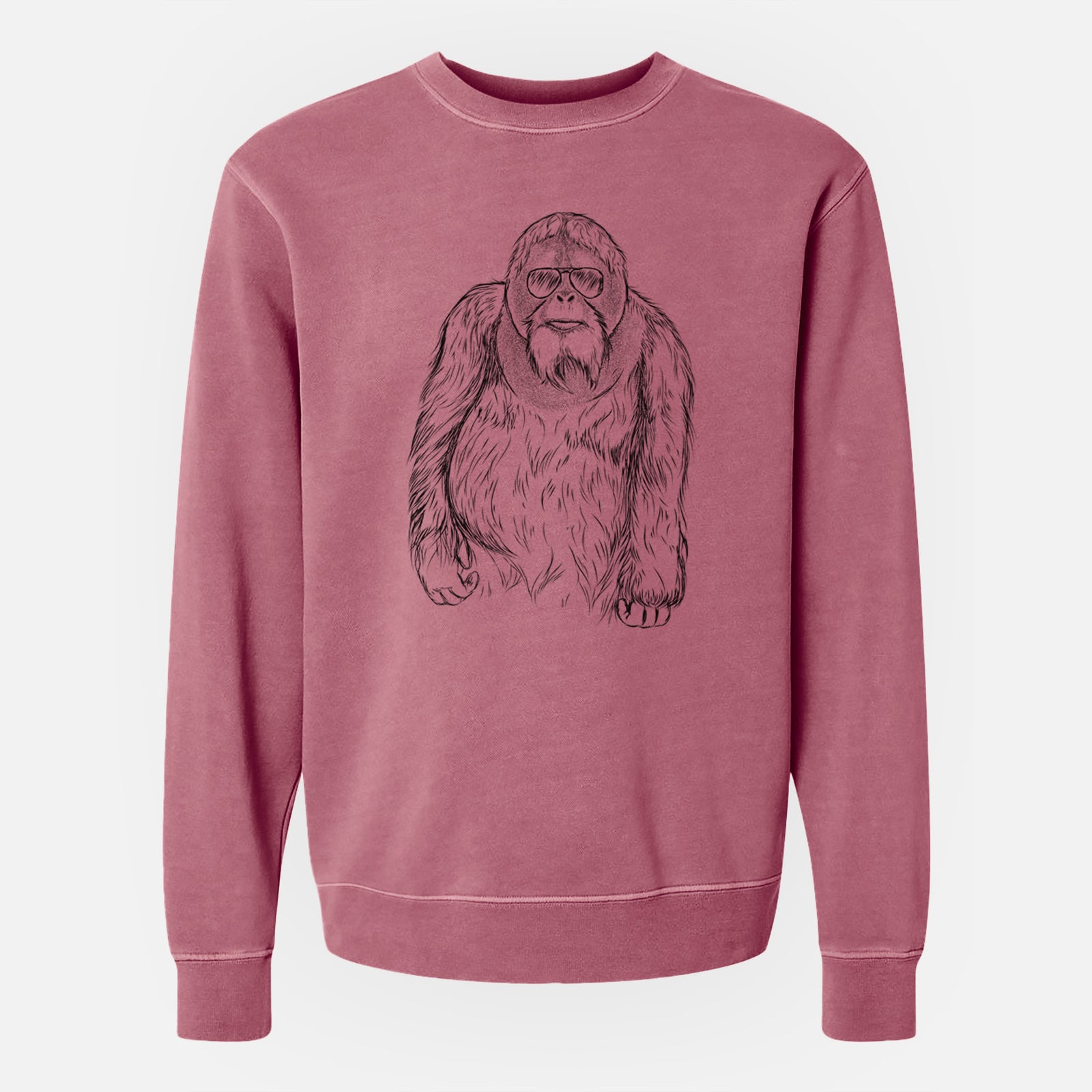 Aviator Horace the Male Orangutan - Unisex Pigment Dyed Crew Sweatshirt