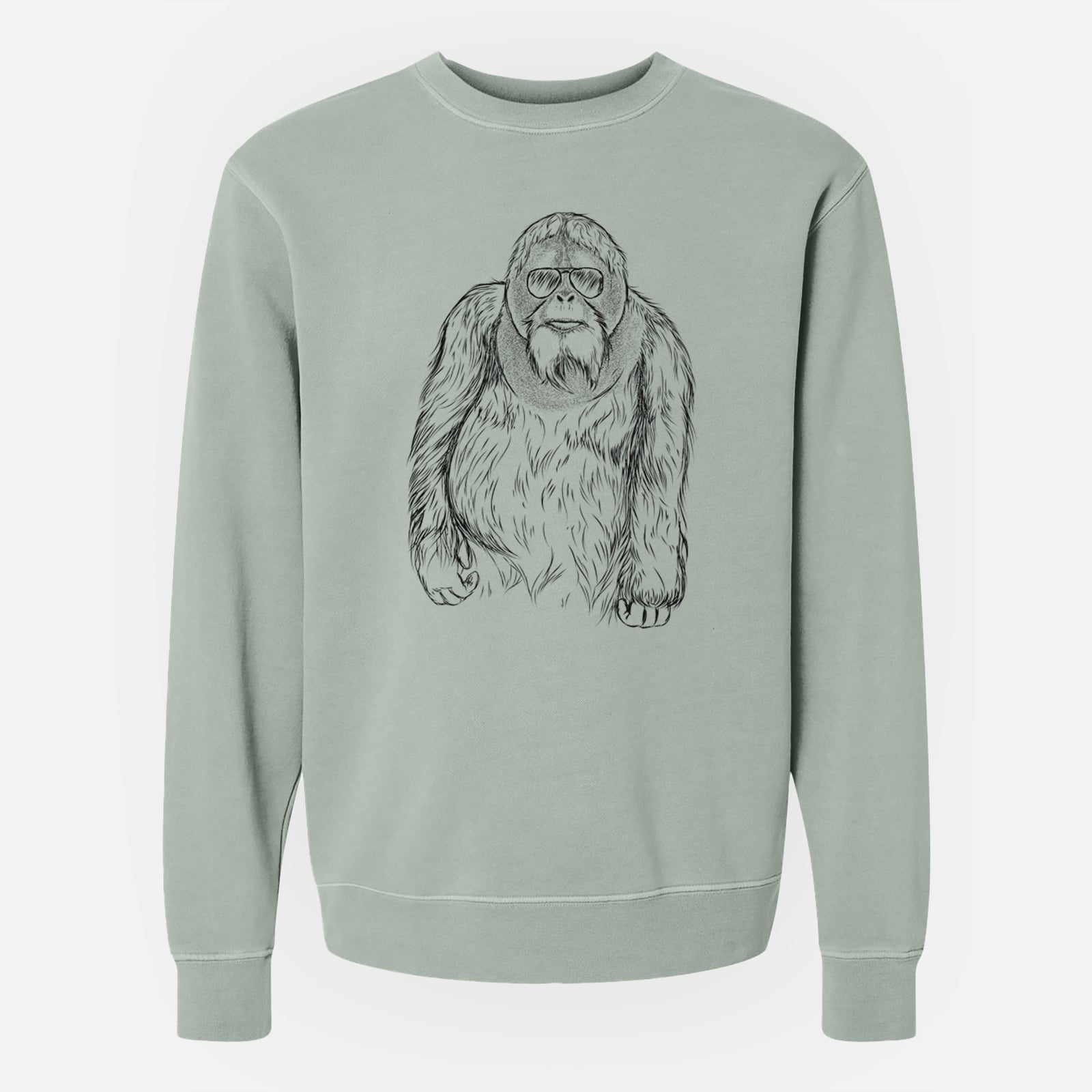 Aviator Horace the Male Orangutan - Unisex Pigment Dyed Crew Sweatshirt