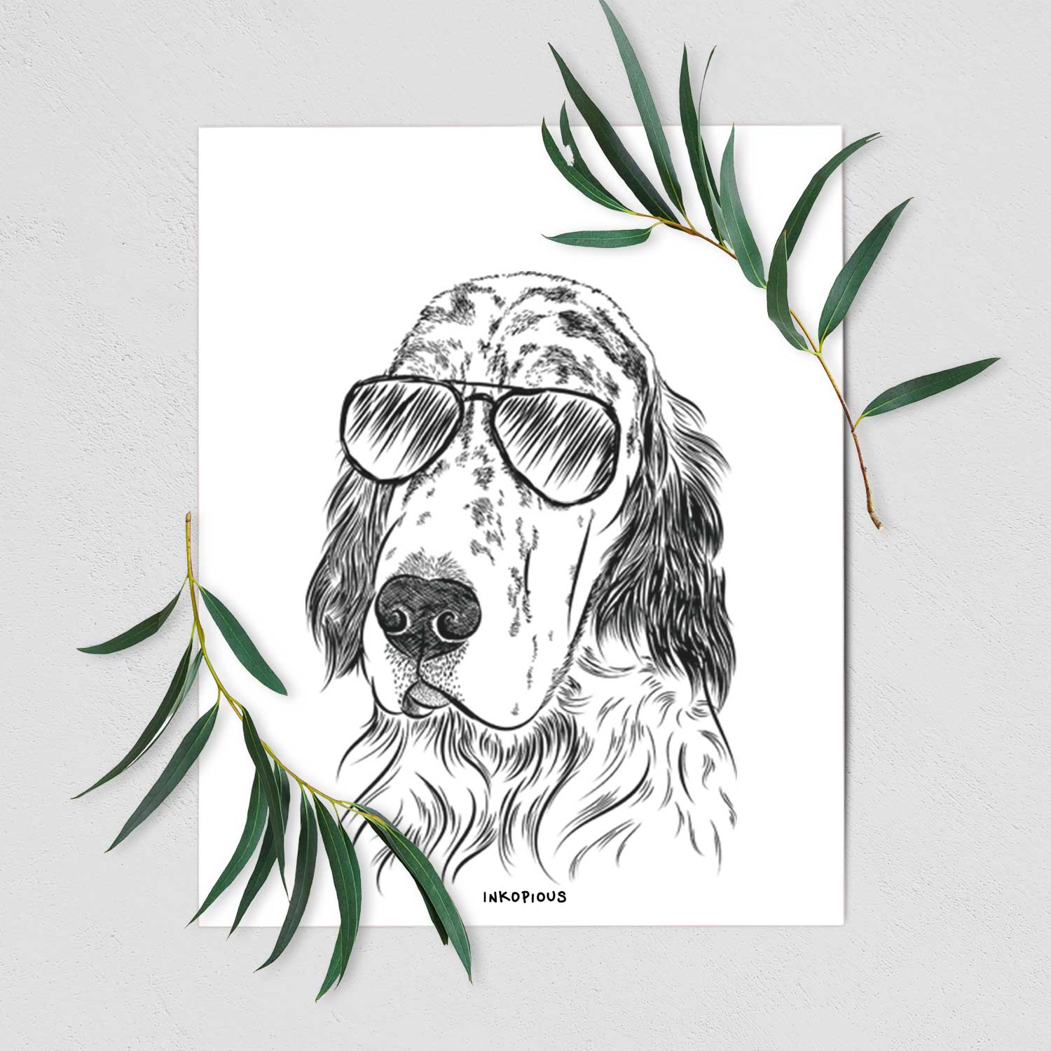 Hutch the English Setter Art Print