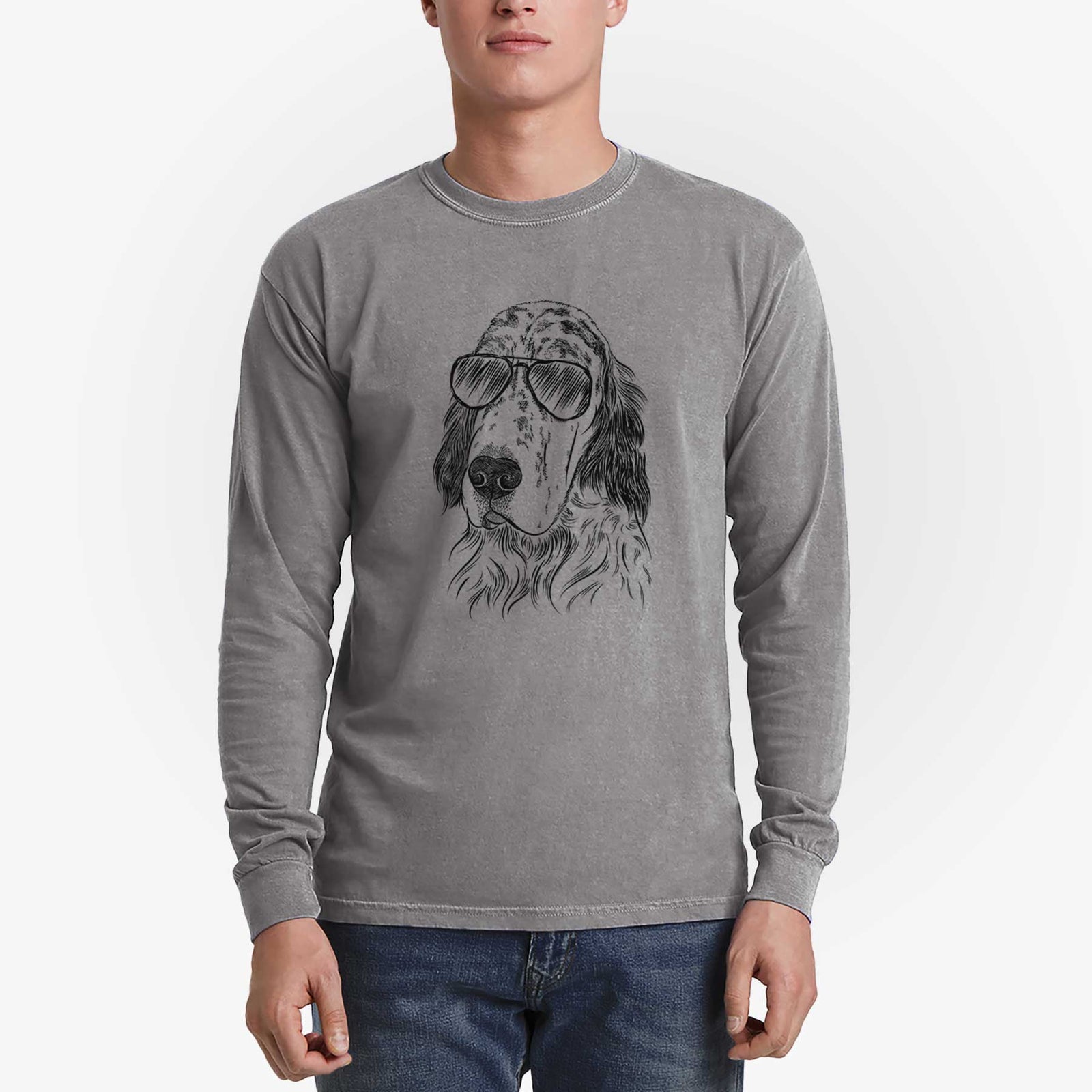 Aviators Hutch the English Setter - Heavyweight 100% Cotton Long Sleeve