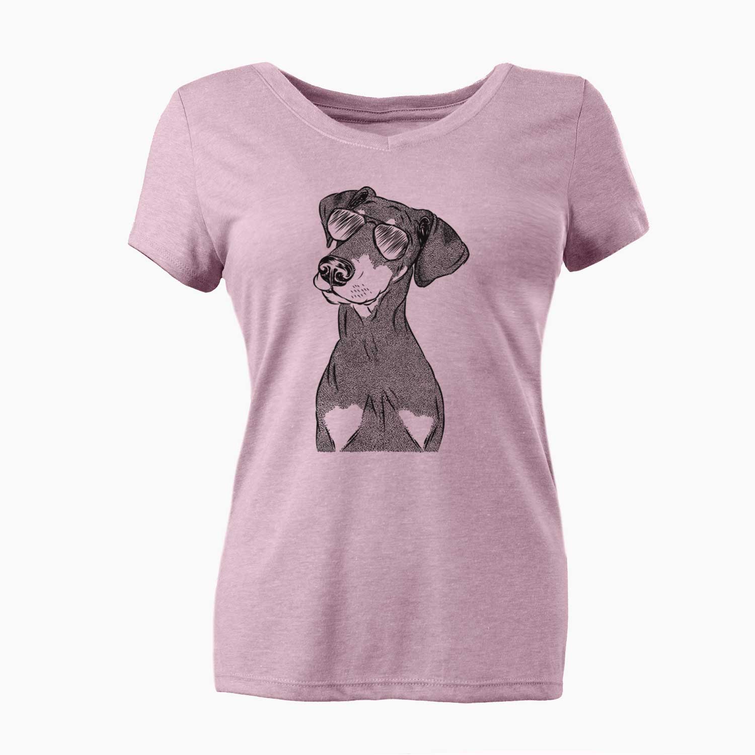 Aviator Iroh the Doberman Pinscher - Women's V-neck Shirt