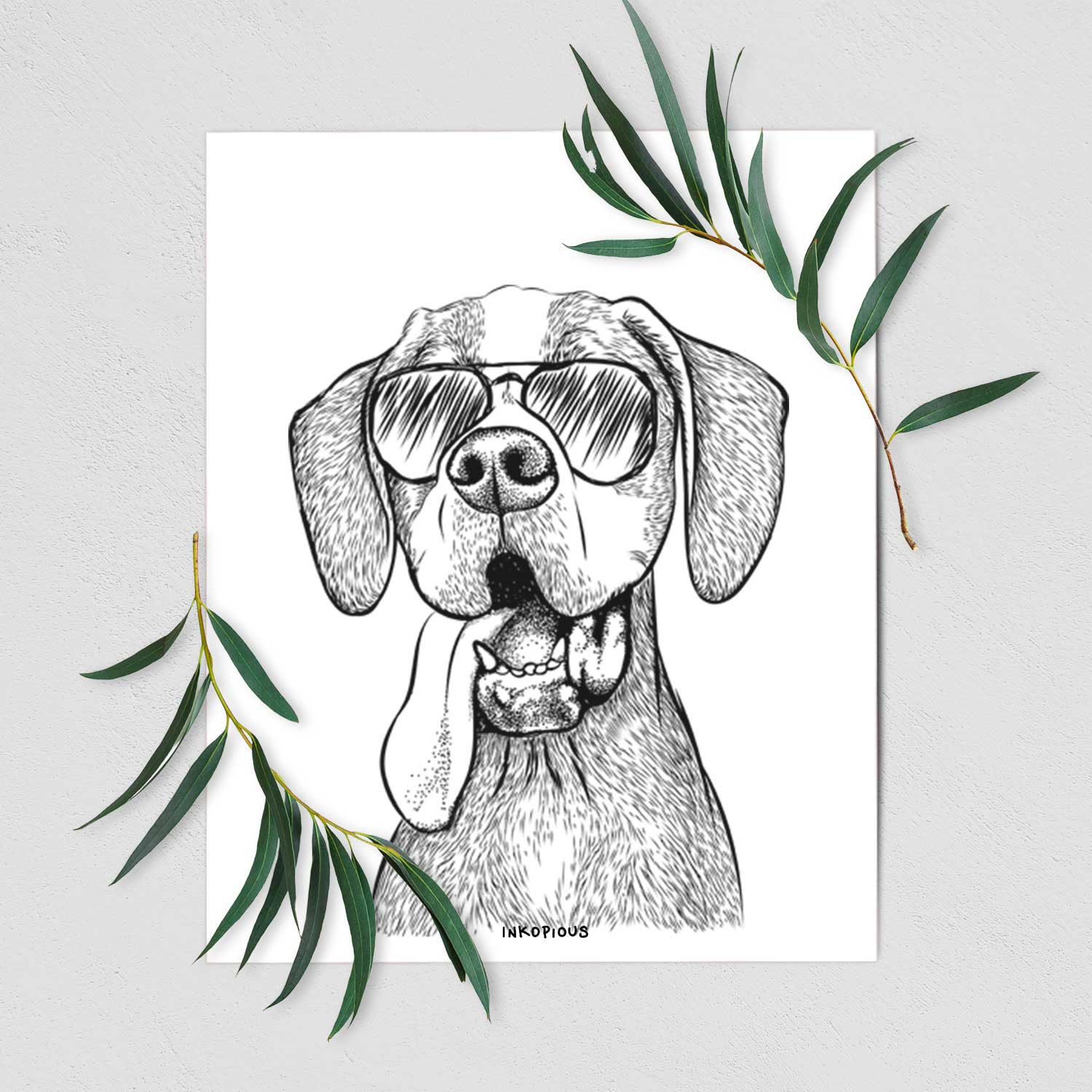 Irwin the English Pointer Art Print