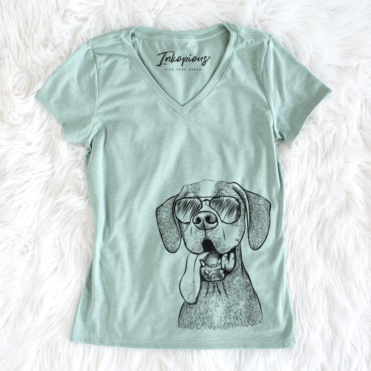 Aviator Irwin the English Pointer - Women's V-neck Shirt