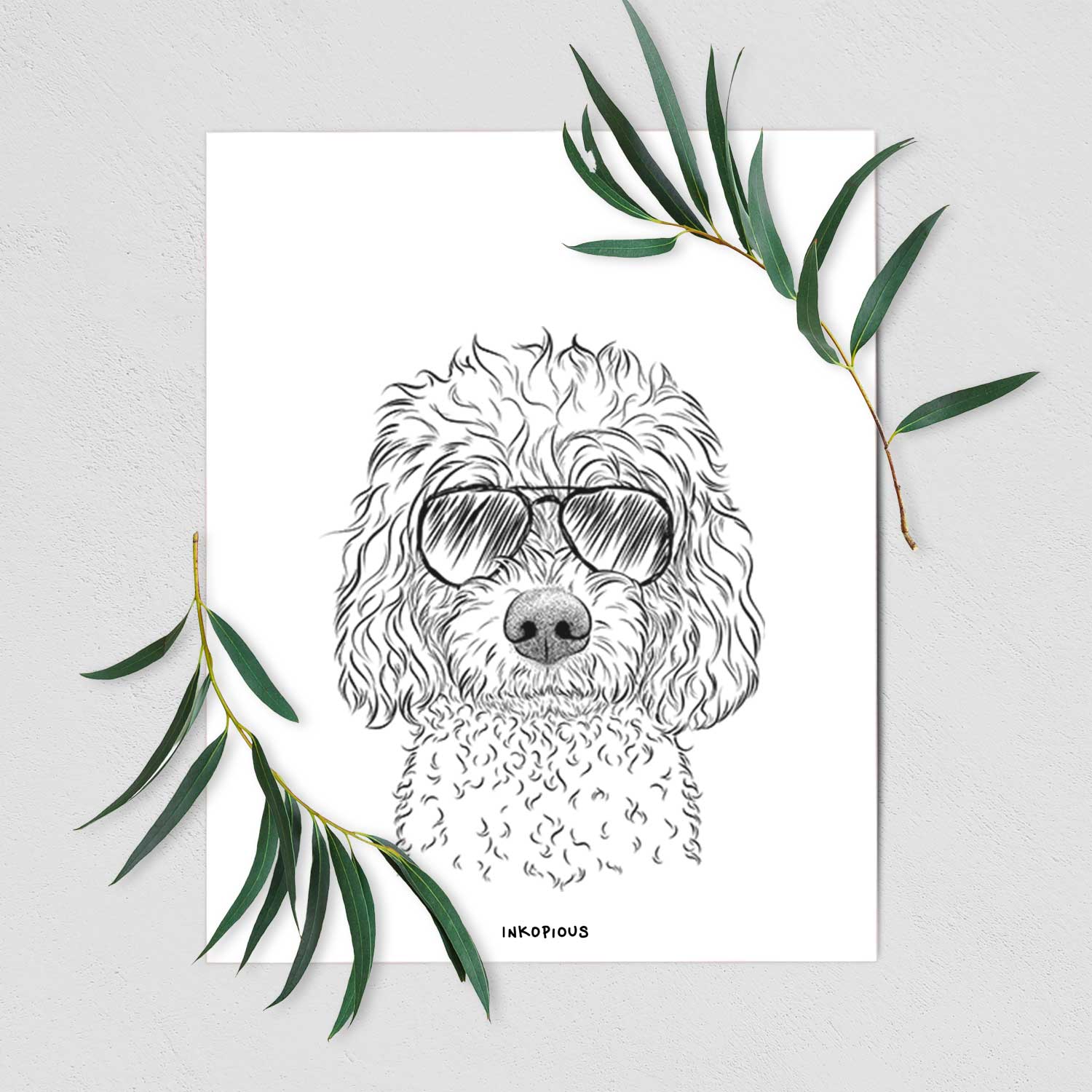 Izzie the Cavachon Art Print