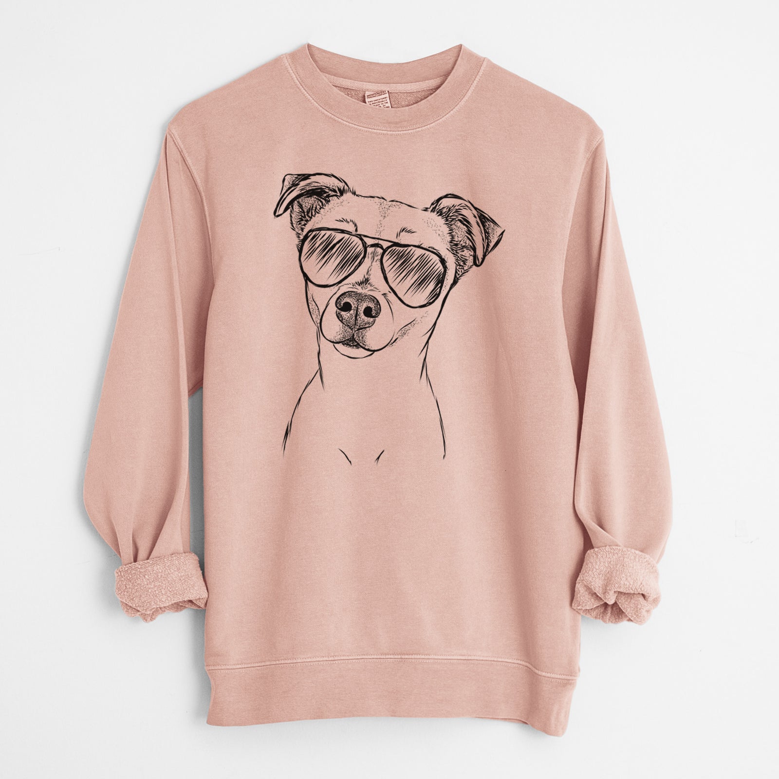 Aviator Izzy the Chiweenie - Unisex Pigment Dyed Crew Sweatshirt