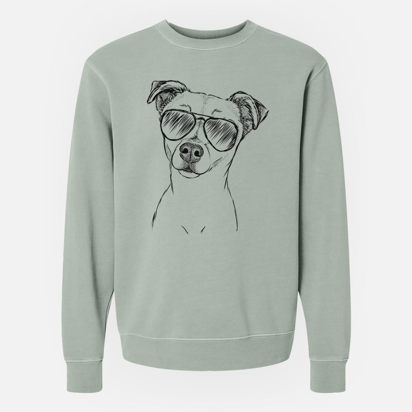 Aviator Izzy the Chiweenie - Unisex Pigment Dyed Crew Sweatshirt