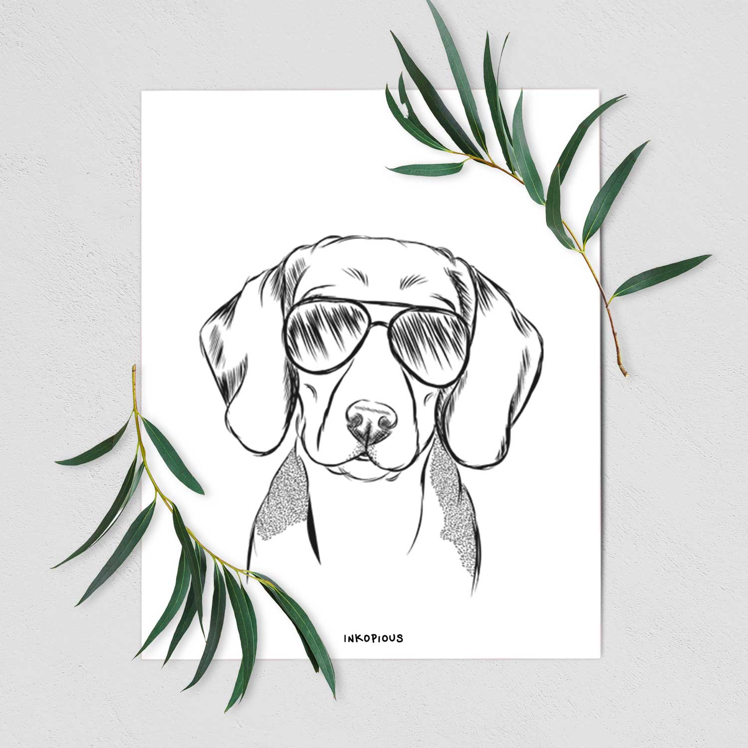 Jake the Beagle Art Print