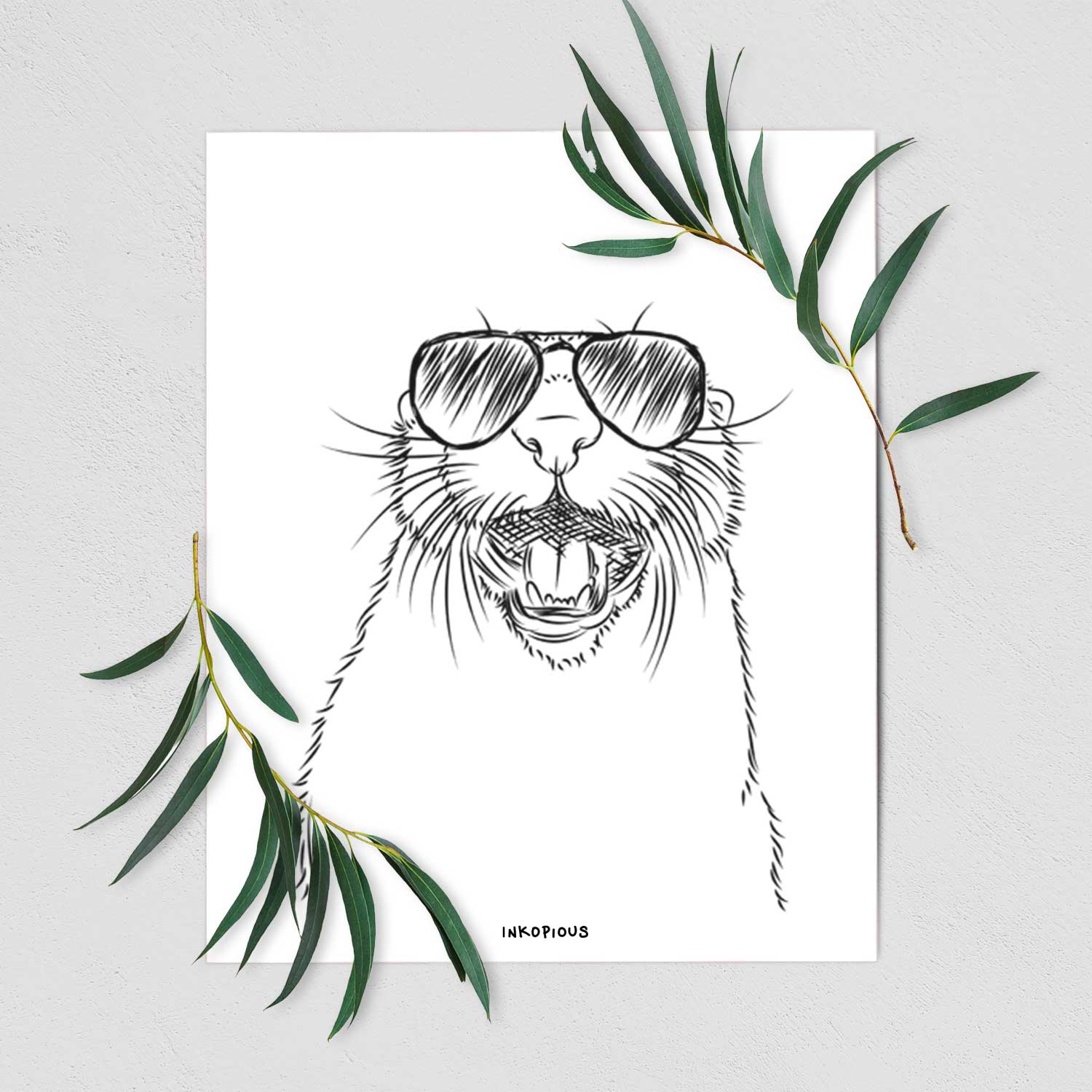 Jasper the River Otter Art Print