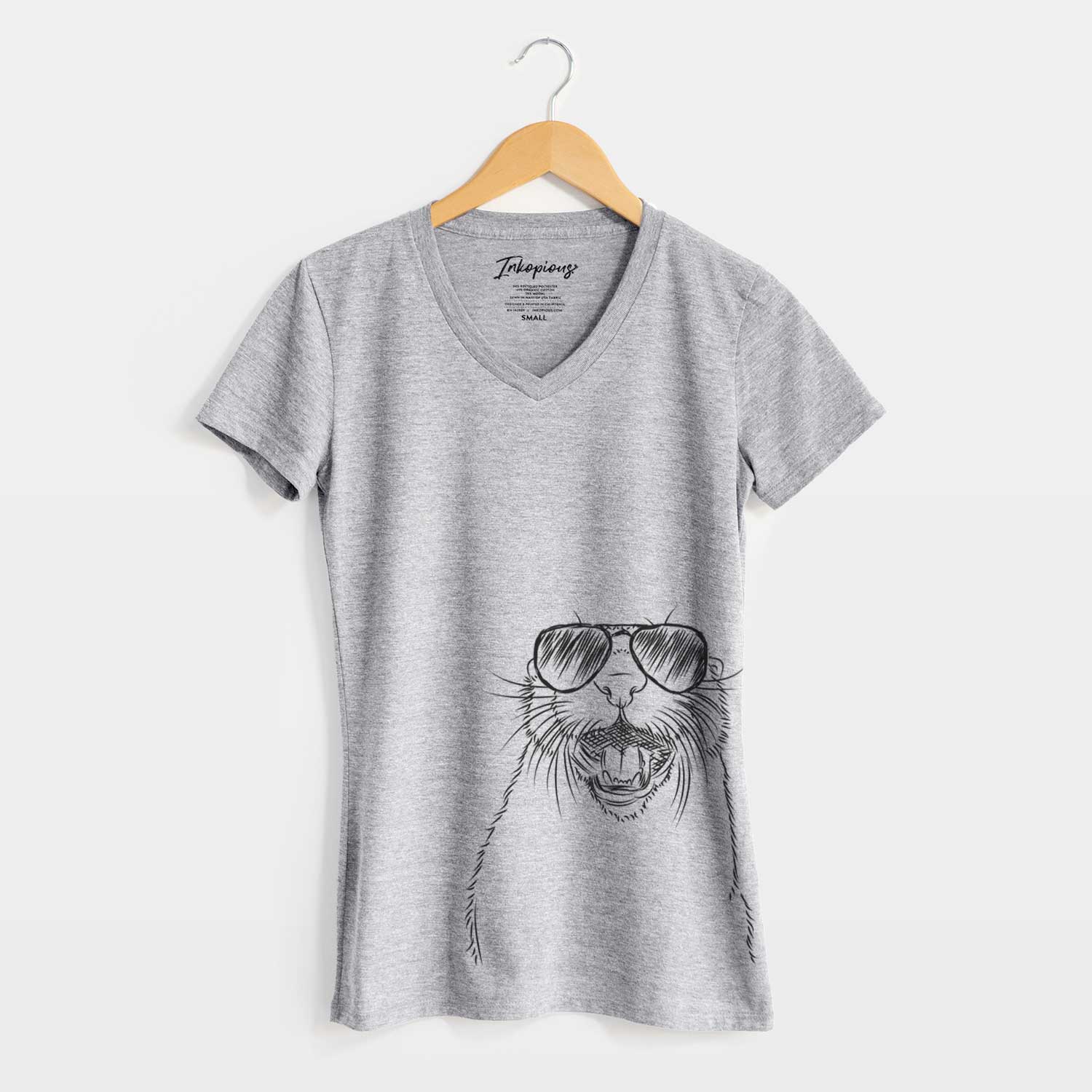Aviator Jasper the River Otter - Women's V-neck Shirt