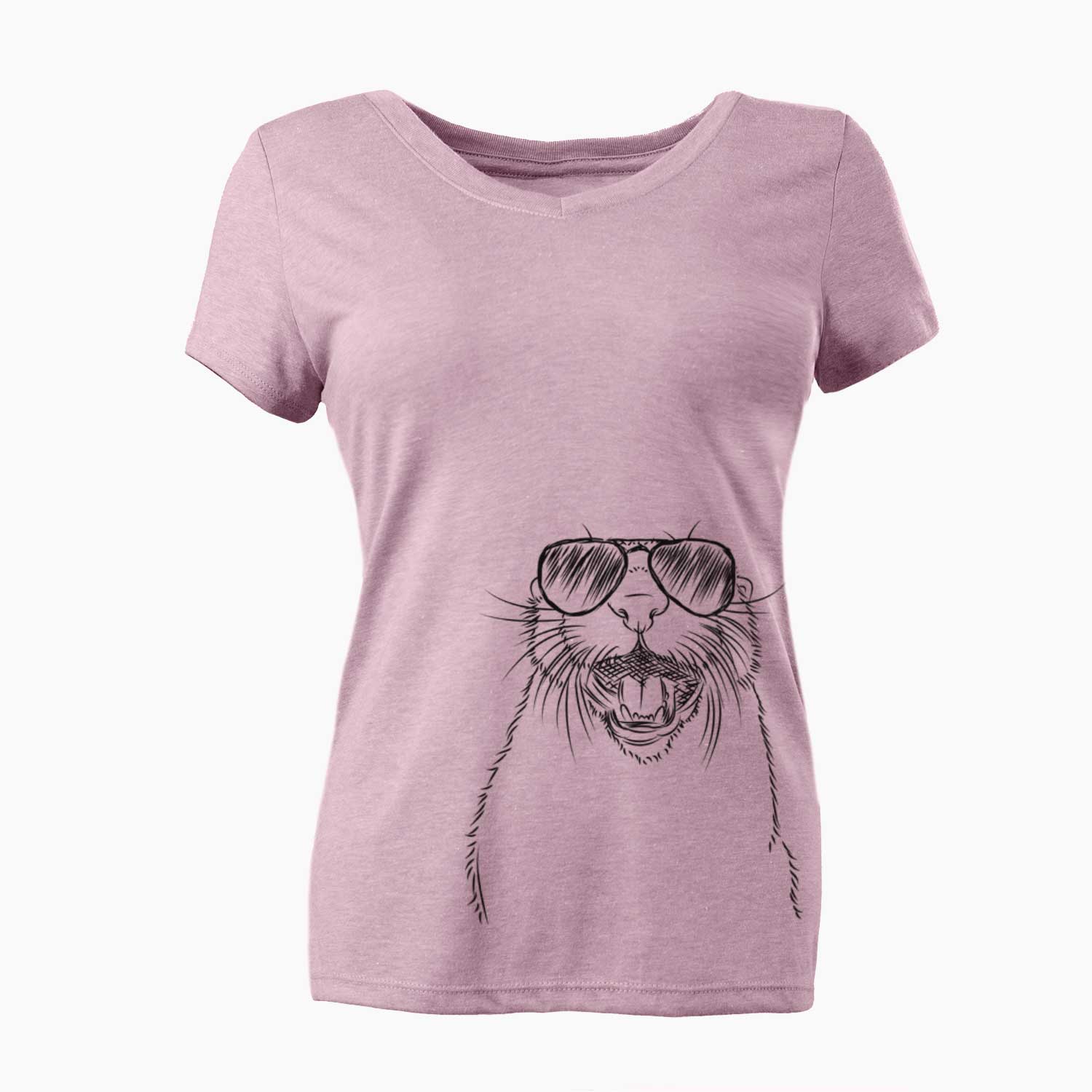 Aviator Jasper the River Otter - Women's V-neck Shirt