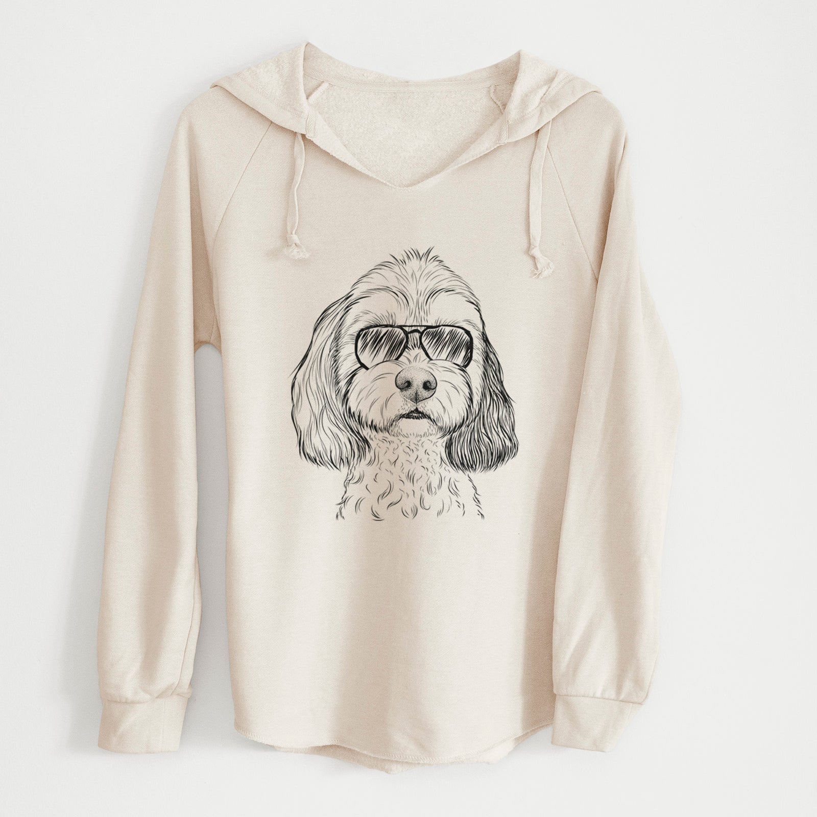 Aviator Jasper Diggins the Cavapoo - Cali Wave Hooded Sweatshirt