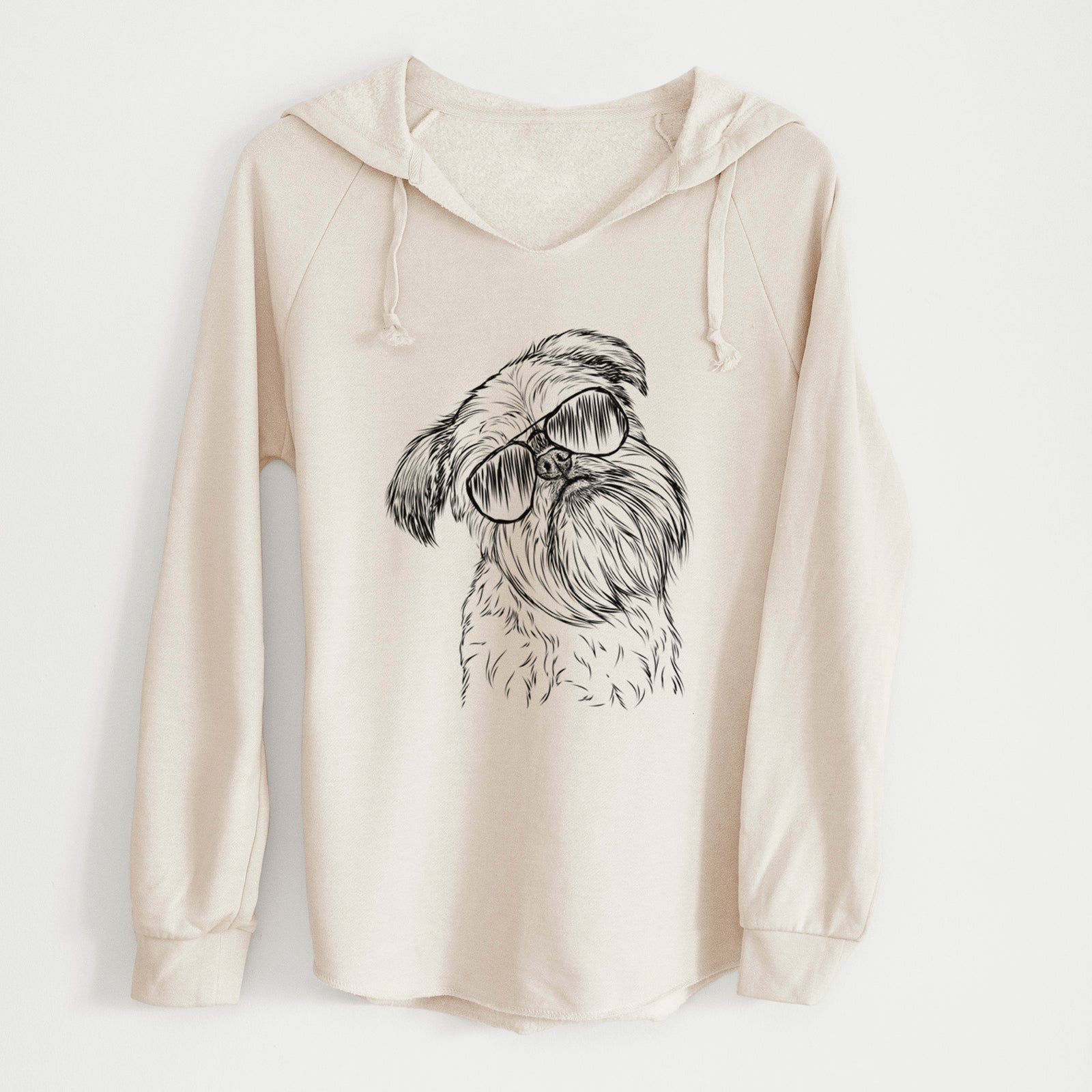 Aviator Jasper Joe the Brussels Griffon - Cali Wave Hooded Sweatshirt