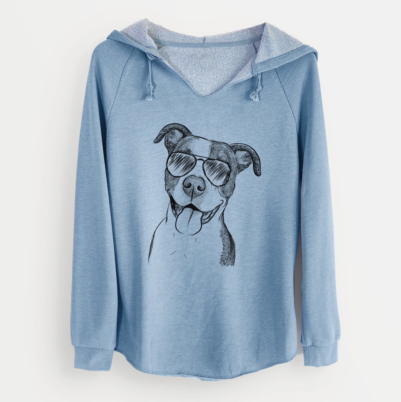 Aviator Jax the American Pitbull Terrier Mix - Cali Wave Hooded Sweatshirt