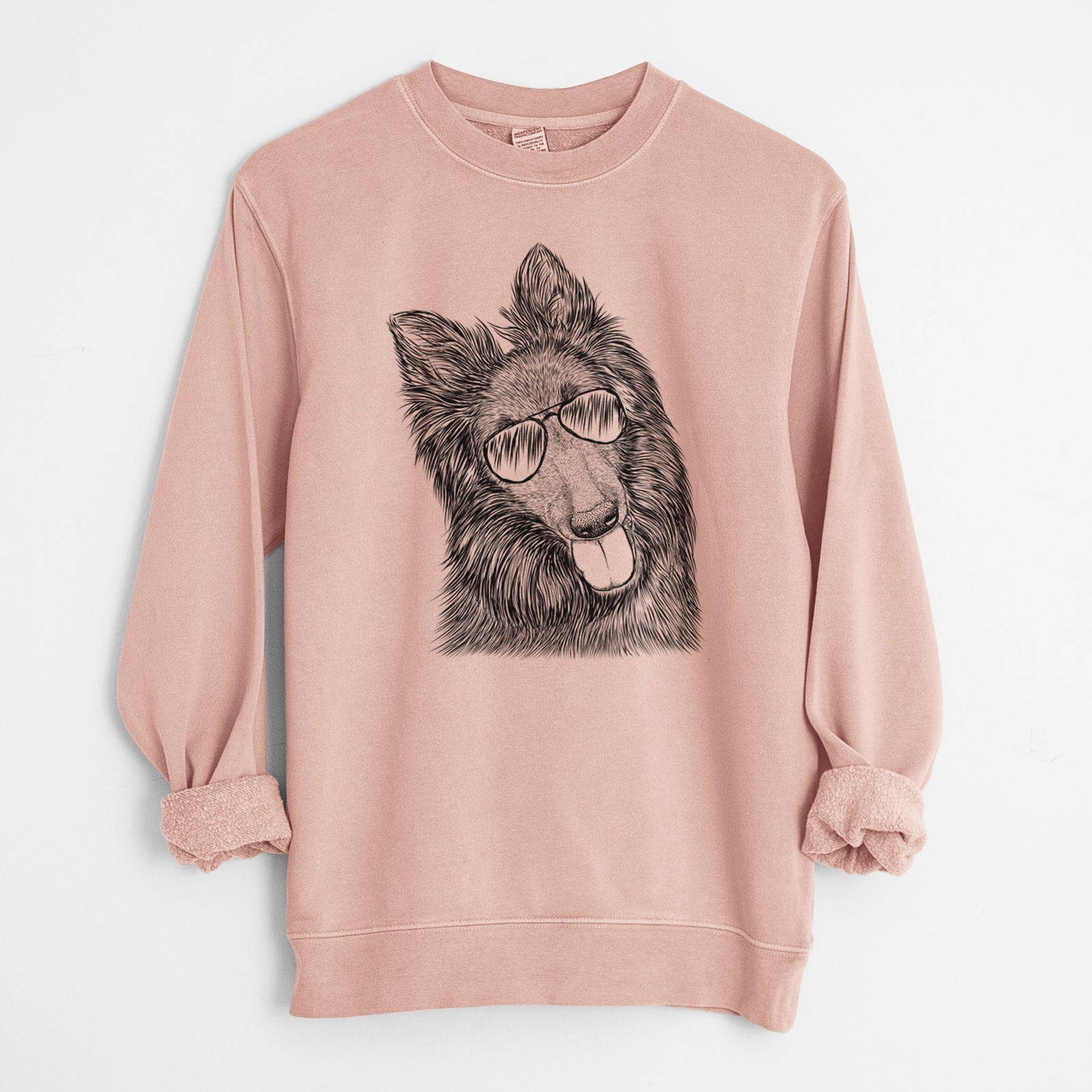 Aviator Jaxx the Belgian Tervuren - Unisex Pigment Dyed Crew Sweatshirt