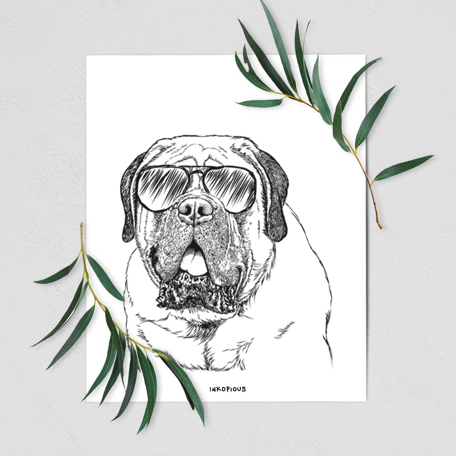 Jed the English Mastiff Art Print