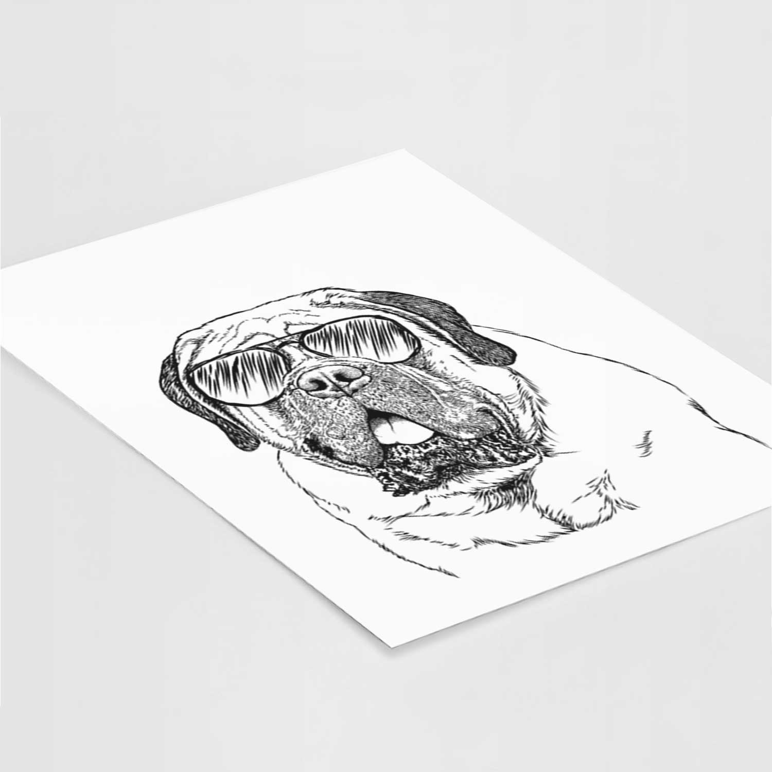 Jed the English Mastiff Art Print