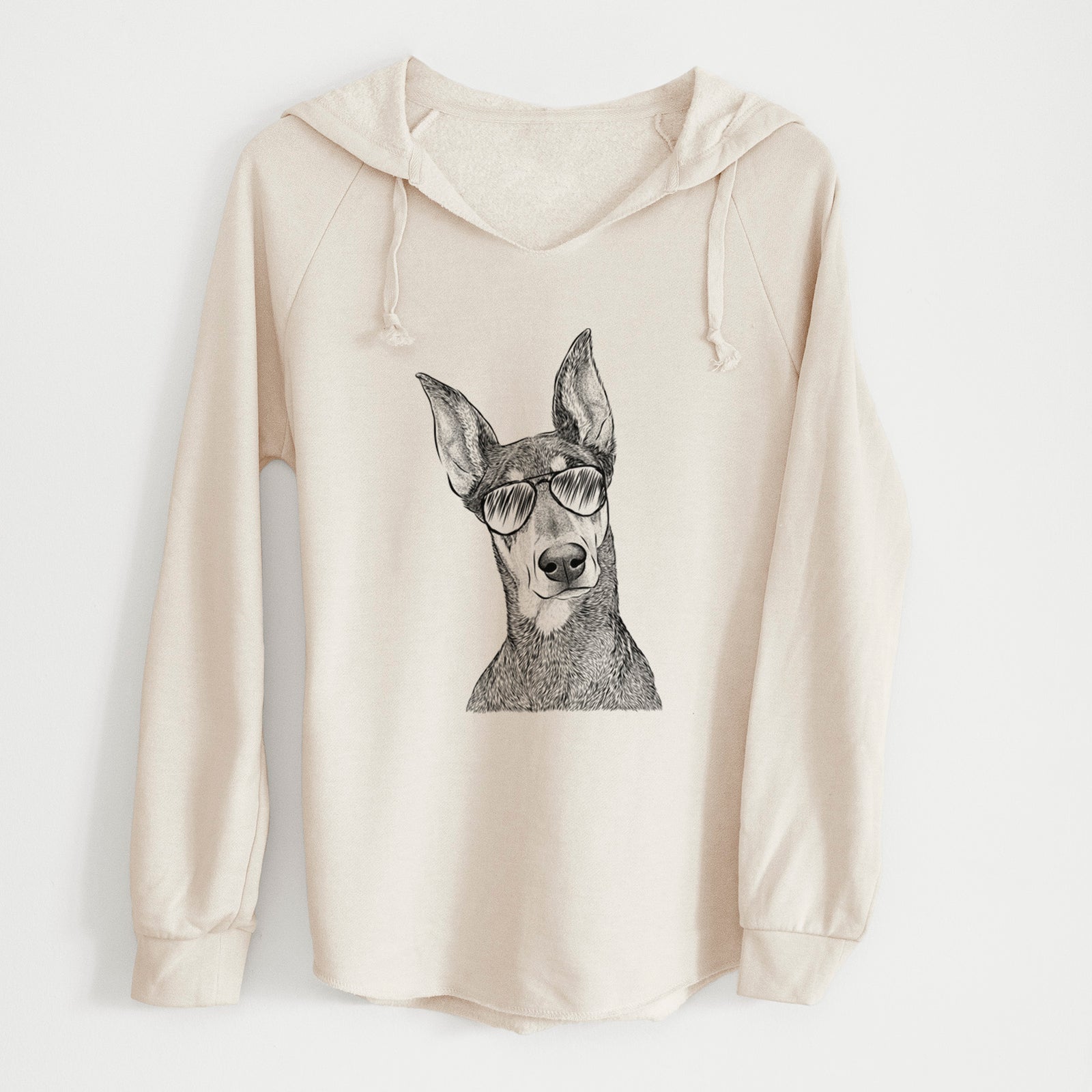 Aviator Jenna the Doberman Pinscher - Cali Wave Hooded Sweatshirt
