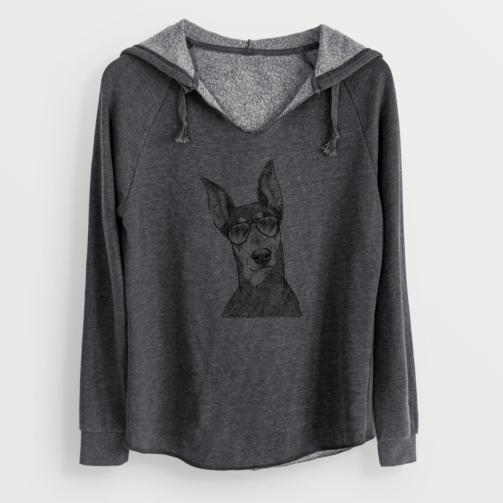 Aviator Jenna the Doberman Pinscher - Cali Wave Hooded Sweatshirt