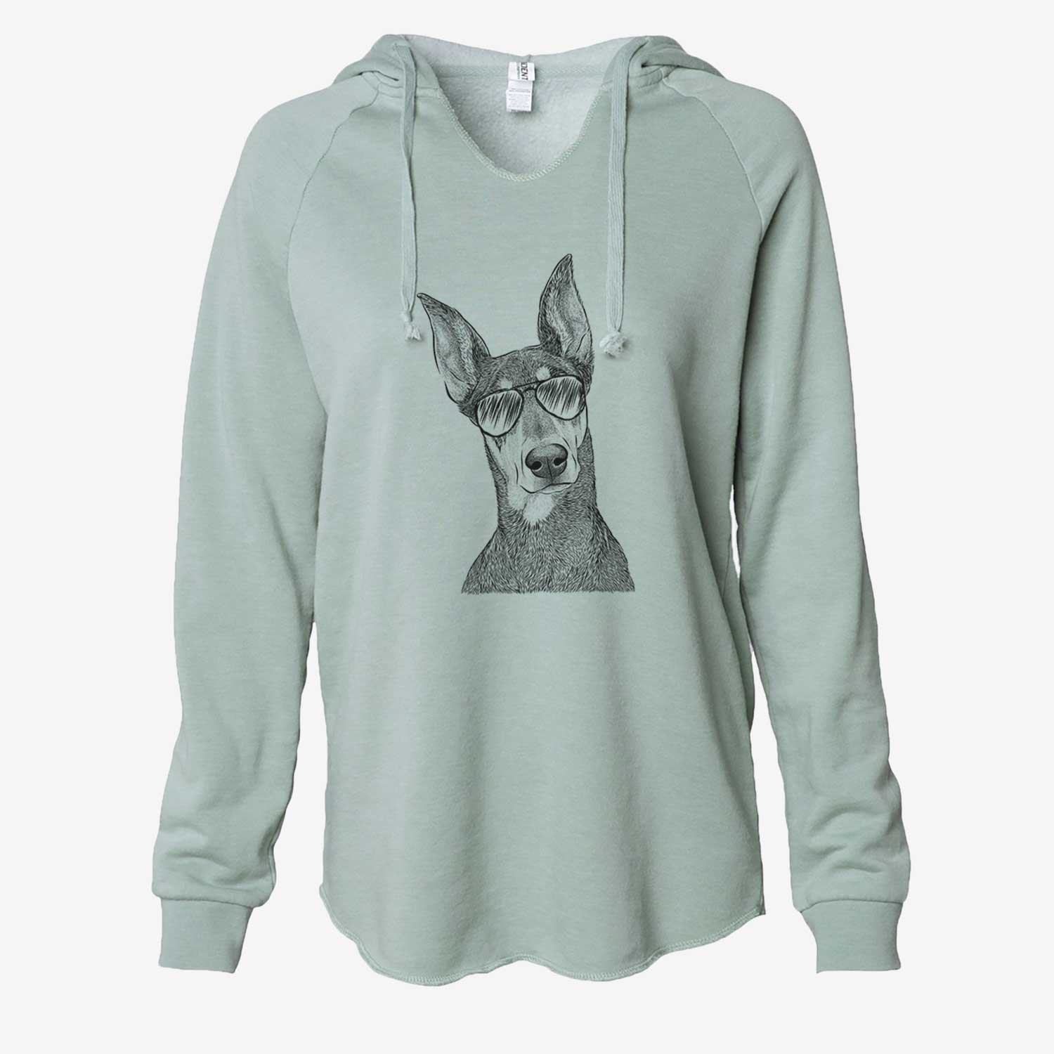 Jenna the Doberman Pinscher - Cali Wave Hooded Sweatshirt
