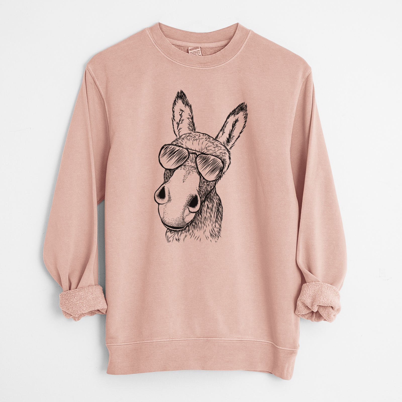 Aviator Jenny the Donkey - Unisex Pigment Dyed Crew Sweatshirt