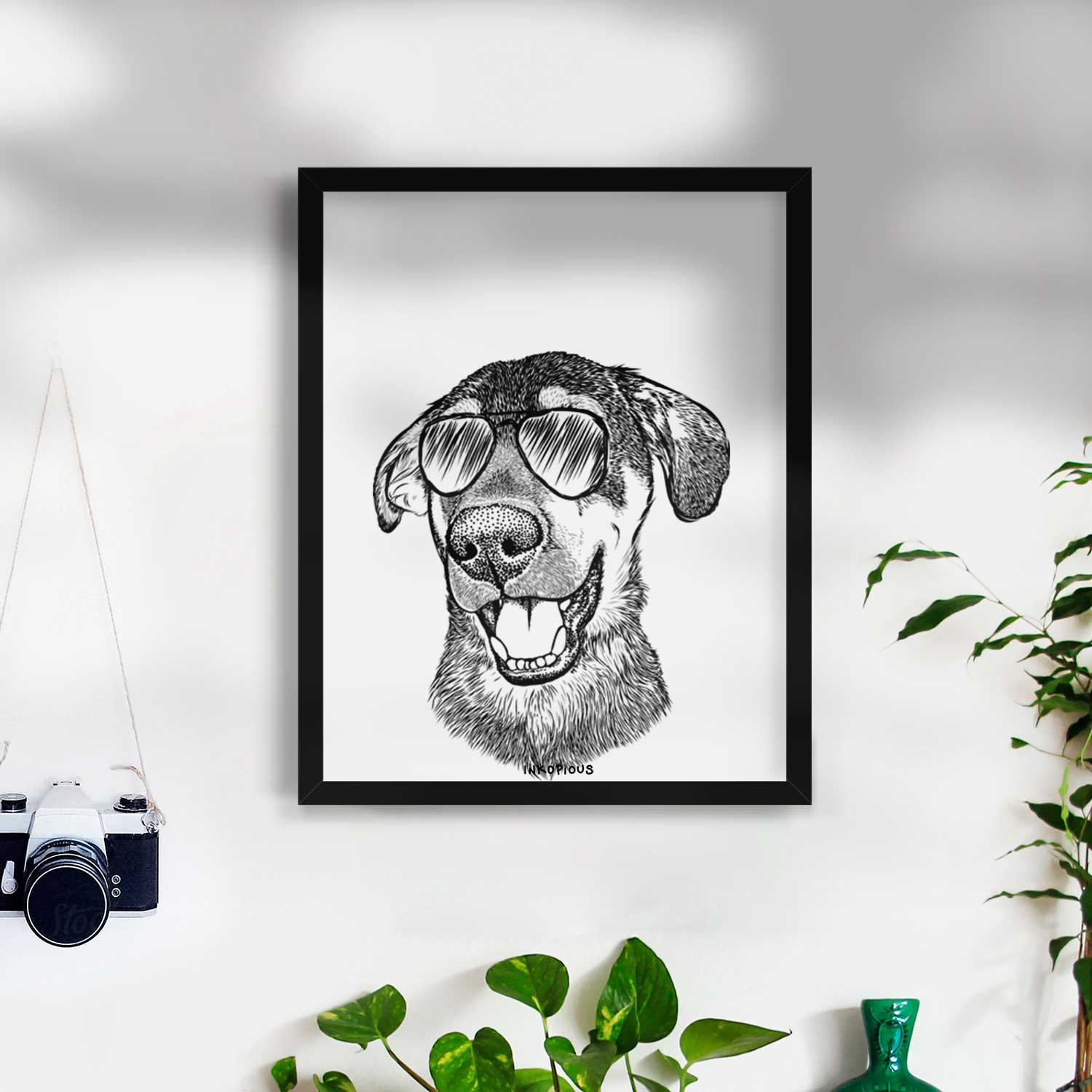 Jet the Mixed Breed Art Print
