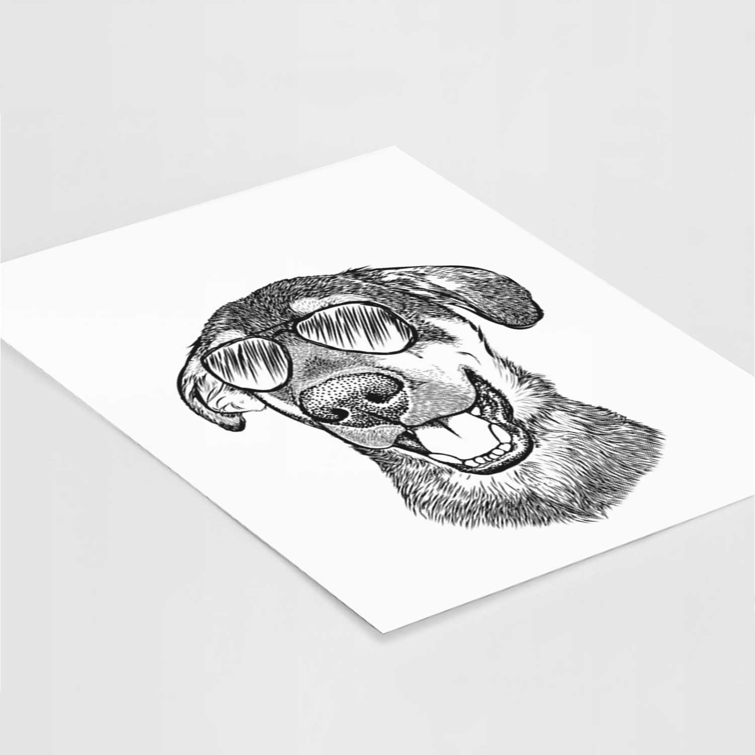 Jet the Mixed Breed Art Print