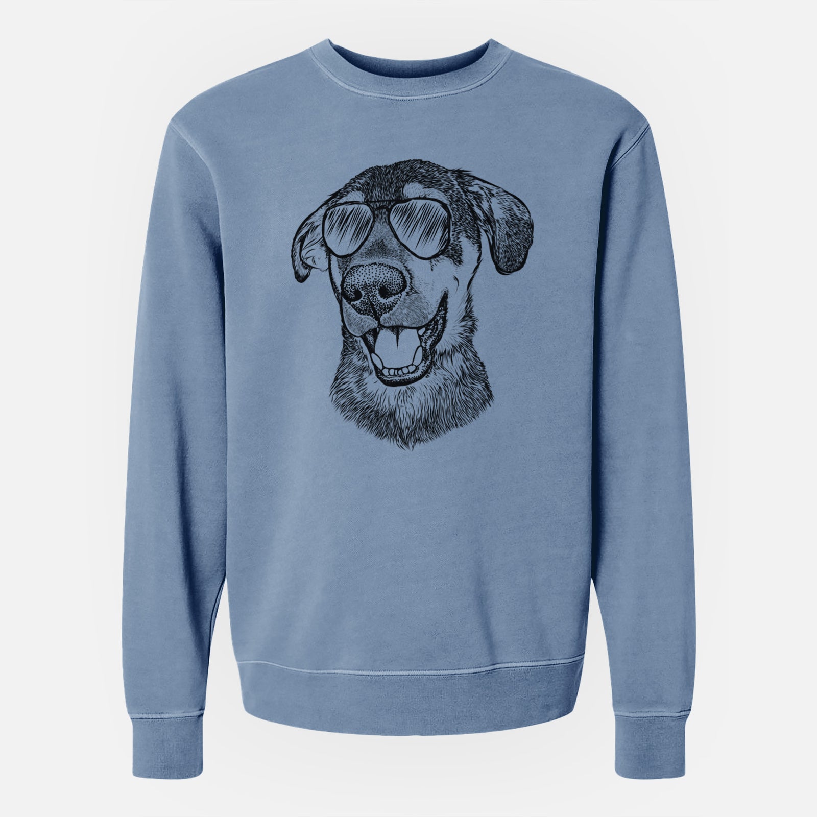 Aviator Jet the Mixed Breed - Unisex Pigment Dyed Crew Sweatshirt