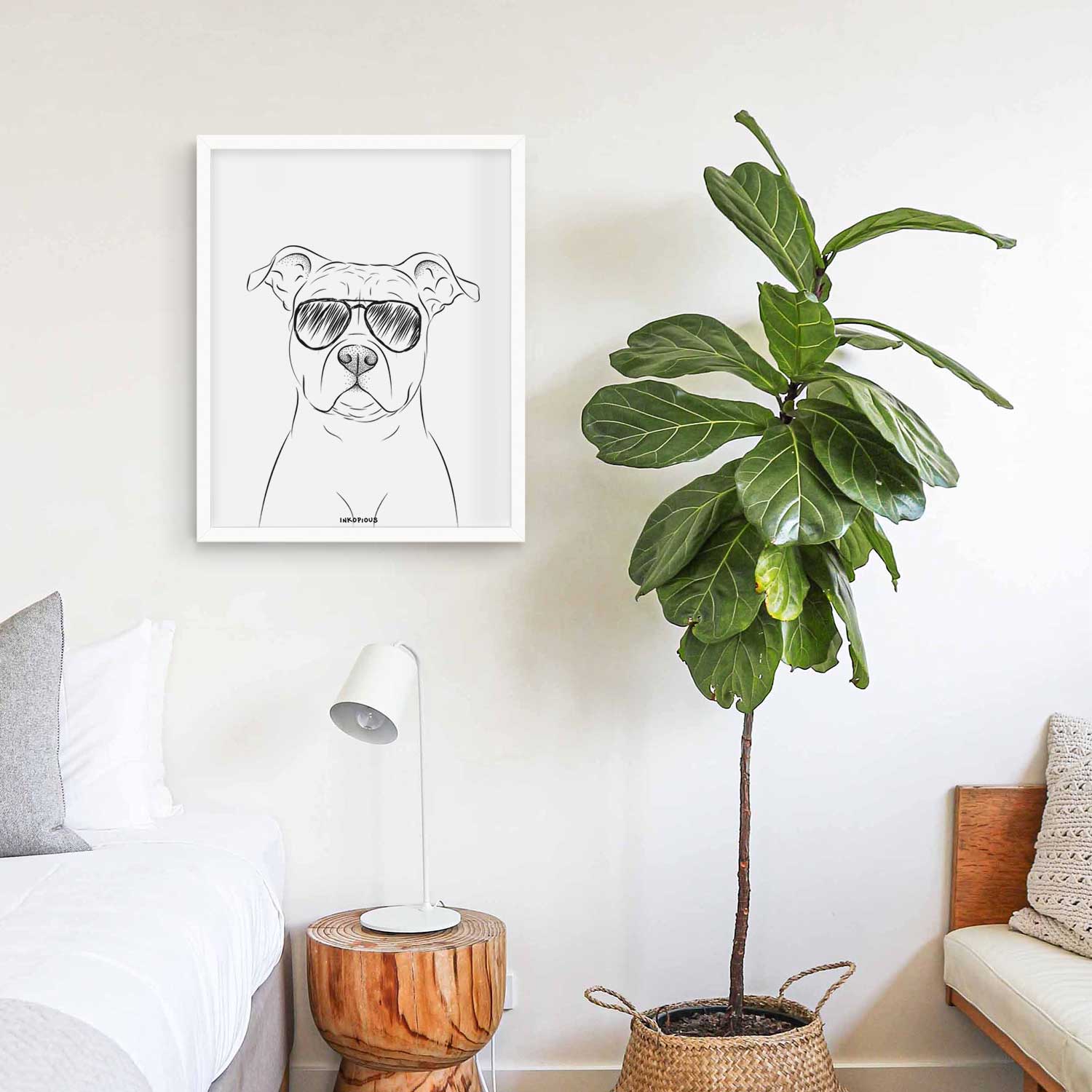 Jethro the American Staffordshire Terrier Art Print