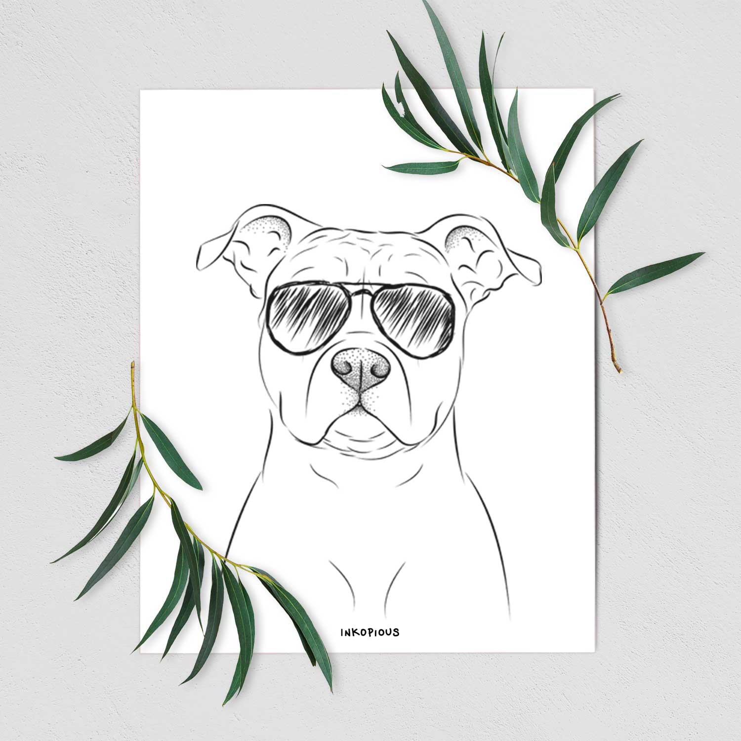 Jethro the American Staffordshire Terrier Art Print