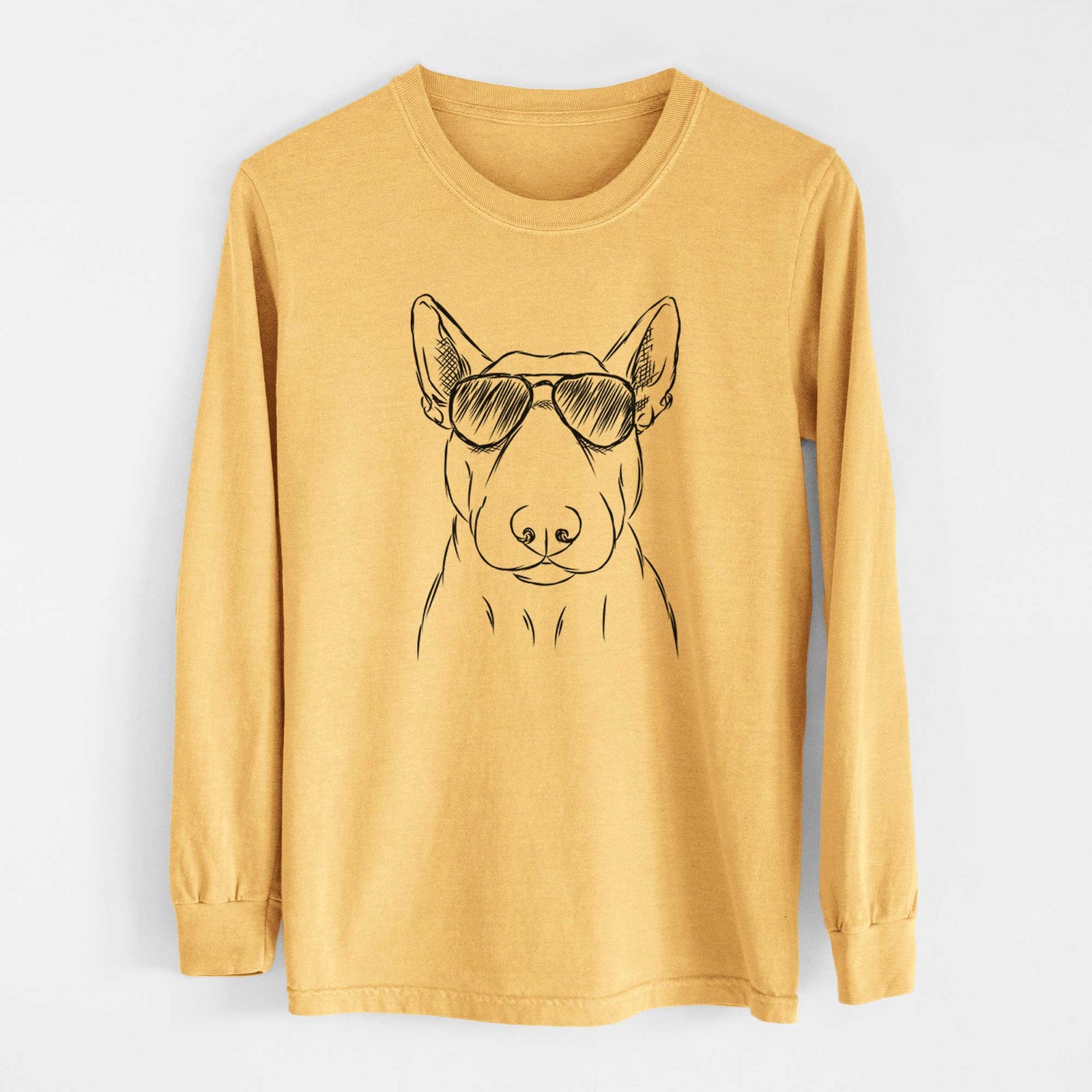 Aviators Jett the Bull Terrier - Heavyweight 100% Cotton Long Sleeve