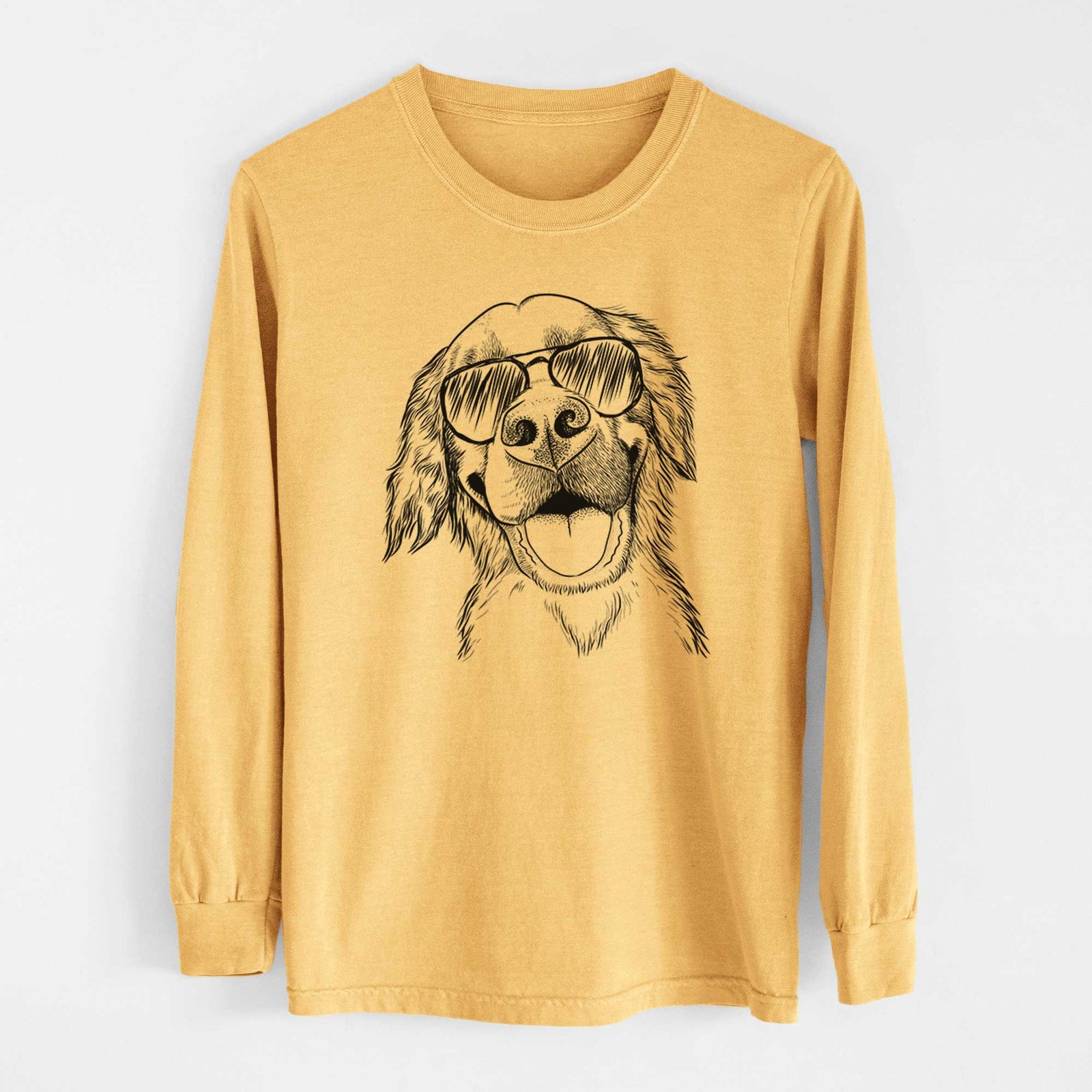 Aviators Jordy the Golden Retriever - Heavyweight 100% Cotton Long Sleeve