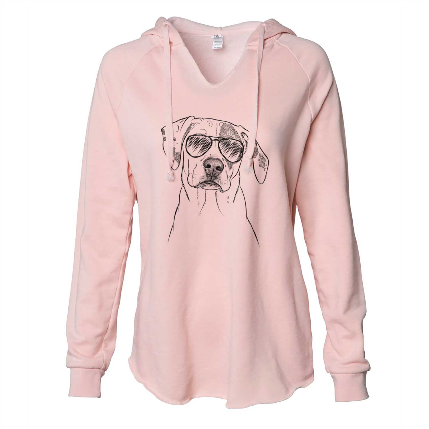 Julio the Dogo Argentino Mix - Cali Wave Hooded Sweatshirt